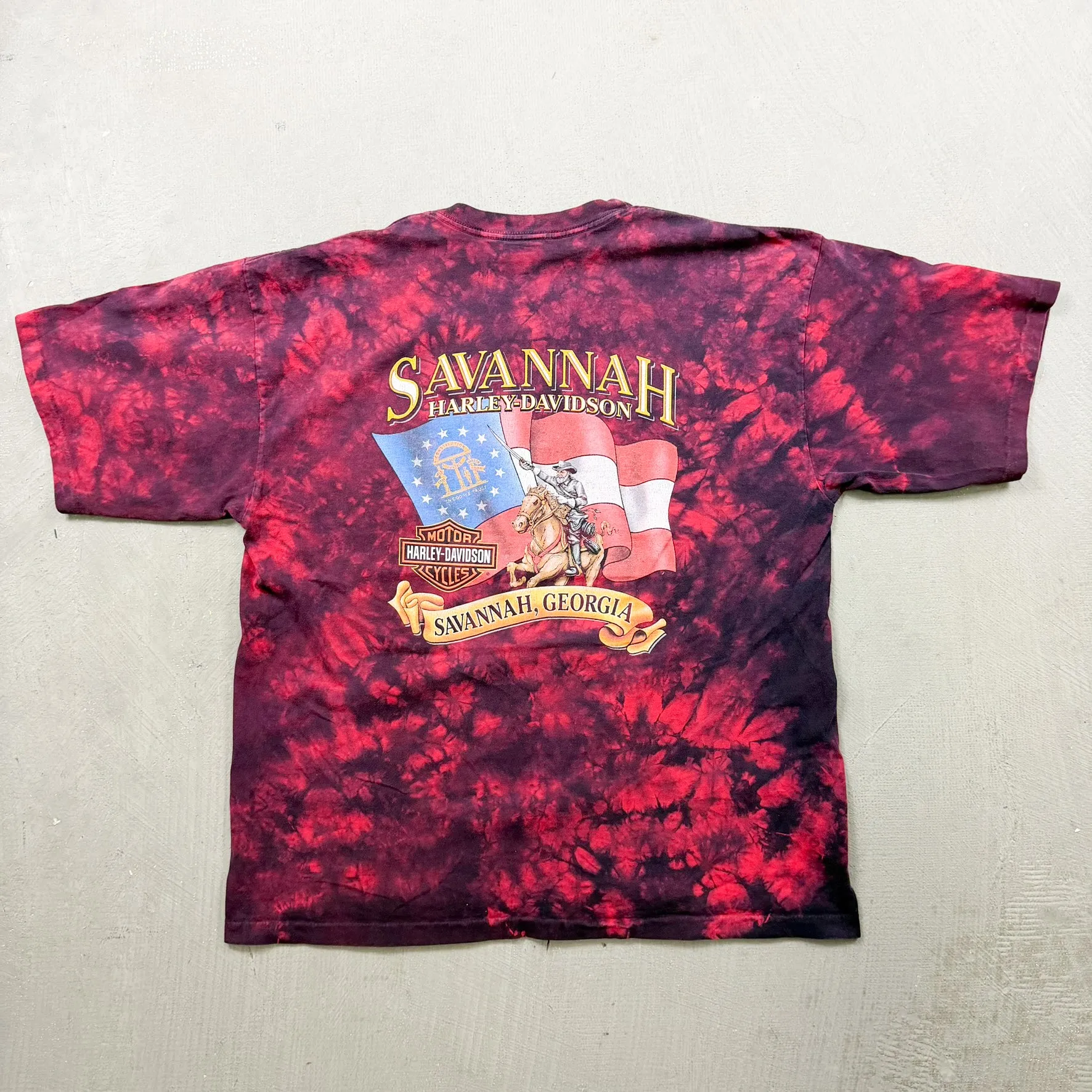 F- Vintage '05 Harley Davidson Savannah Acid Wash Made In USA Single Stitch Tee sold by HG Vintage product image thumbnail 3