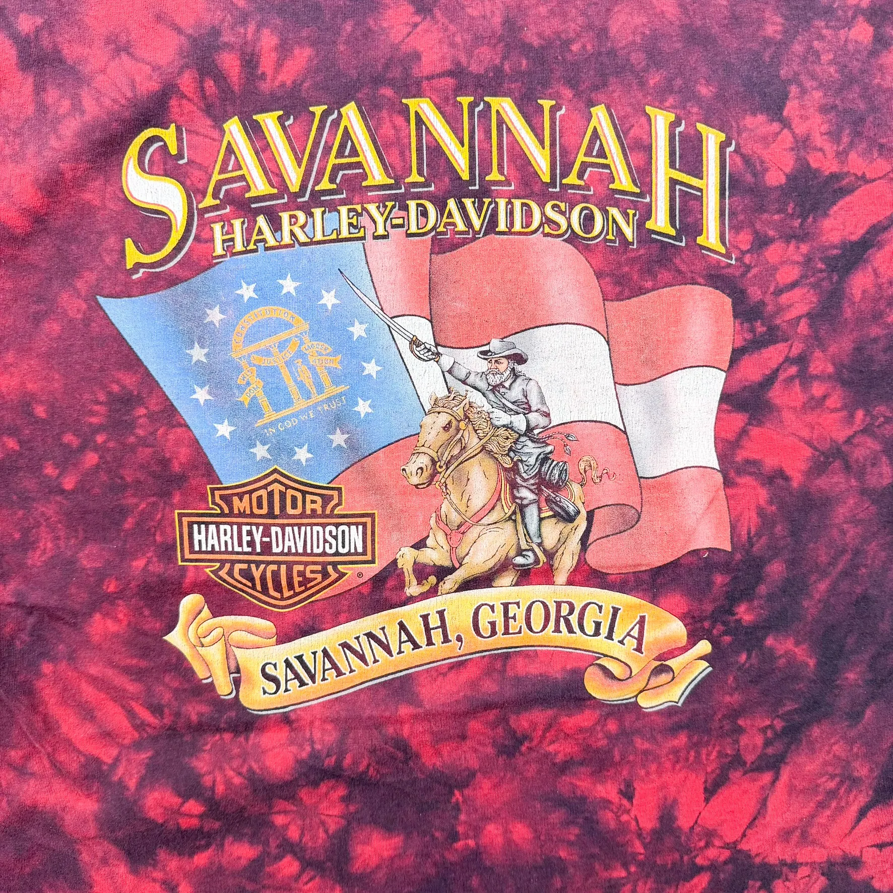 F- Vintage '05 Harley Davidson Savannah Acid Wash Made In USA Single Stitch Tee sold by HG Vintage product image thumbnail 4