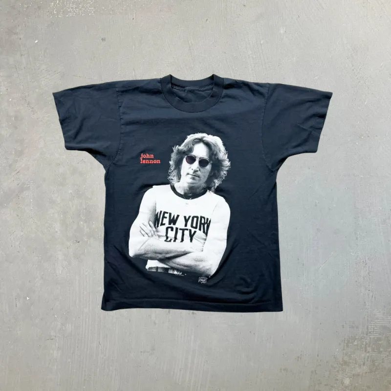 F- Vintage '91 Backstage Pass John Lennon Picture Single Stitch Tee sold by HG Vintage