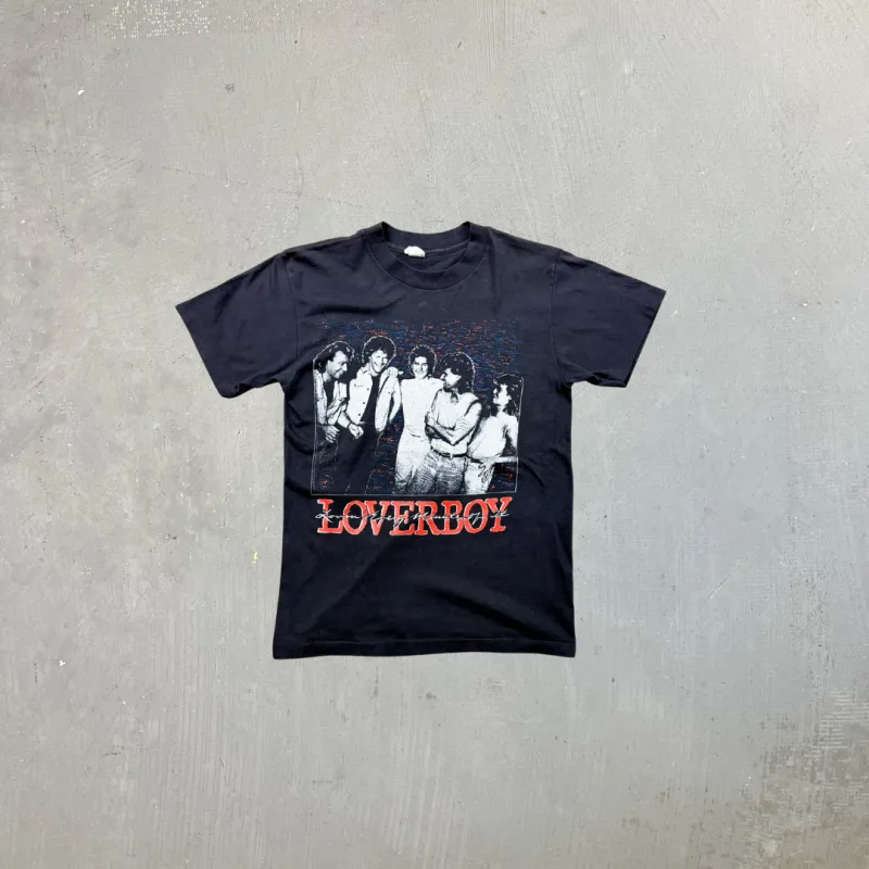 F- Vintage '86 Loverboy Lovin' Every Minute Of It Tour Picture Made In USA Single Stitch Tee sold by HG Vintage