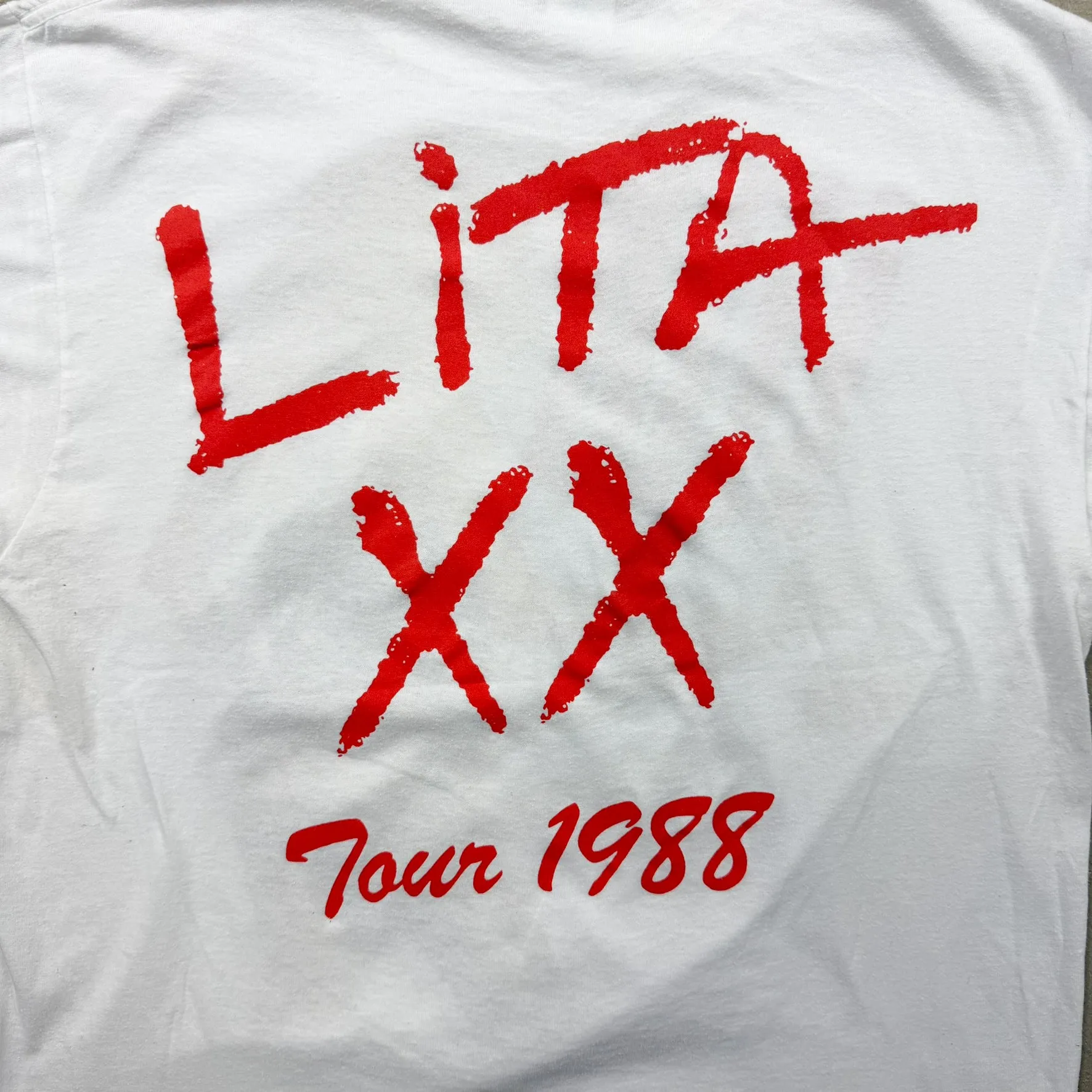 F- Vintage '88 Lita Ford Tour Picture Ched By Anvil Made In USA Single Stitch Tee sold by HG Vintage product image thumbnail 4