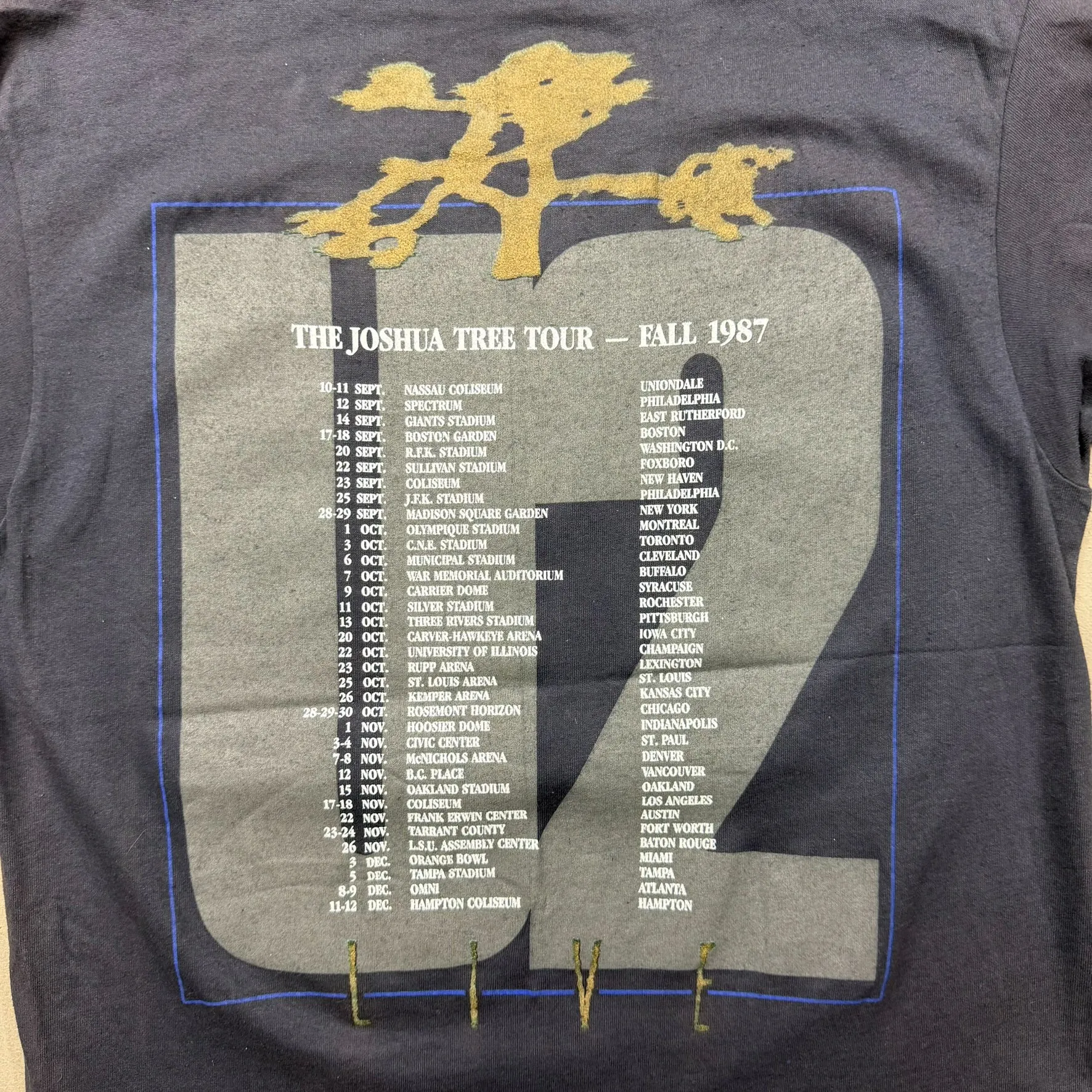F- Vintage '87 U2 The Joshua Tree Tour Picture Made In USA Single Stitch Tee sold by HG Vintage product image thumbnail 4