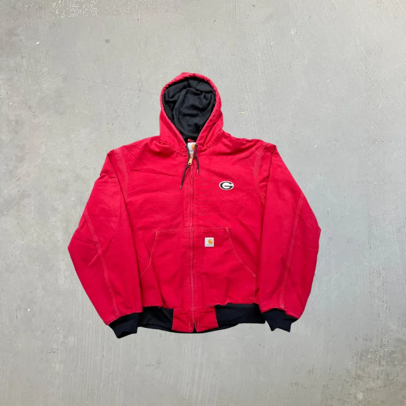 F- Vintage Carhartt University Of Georgia Active Hooded Work Jacket sold by HG Vintage