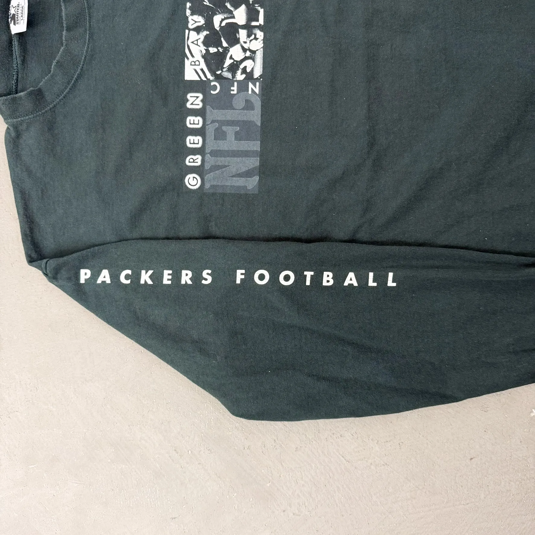F- Vintage Green Bay Packers NFL Starter Text Made In USA Long Sleeve Tee sold by HG Vintage product image thumbnail 4