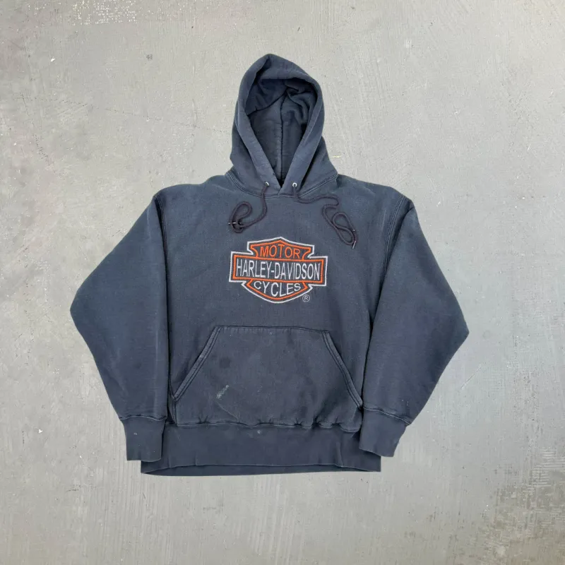 F- Vintage Harley Davidson Embroidered Logo Hoodie sold by HG Vintage
