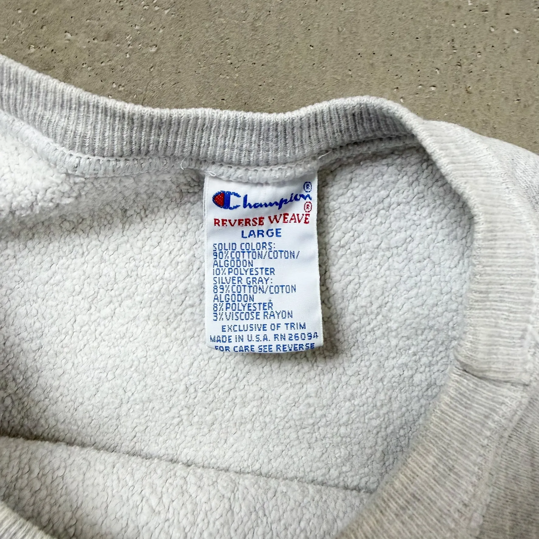F- Vintage 90s Champion Reverse Weave Color Block Made In USA Crewneck sold by HG Vintage product image thumbnail 3