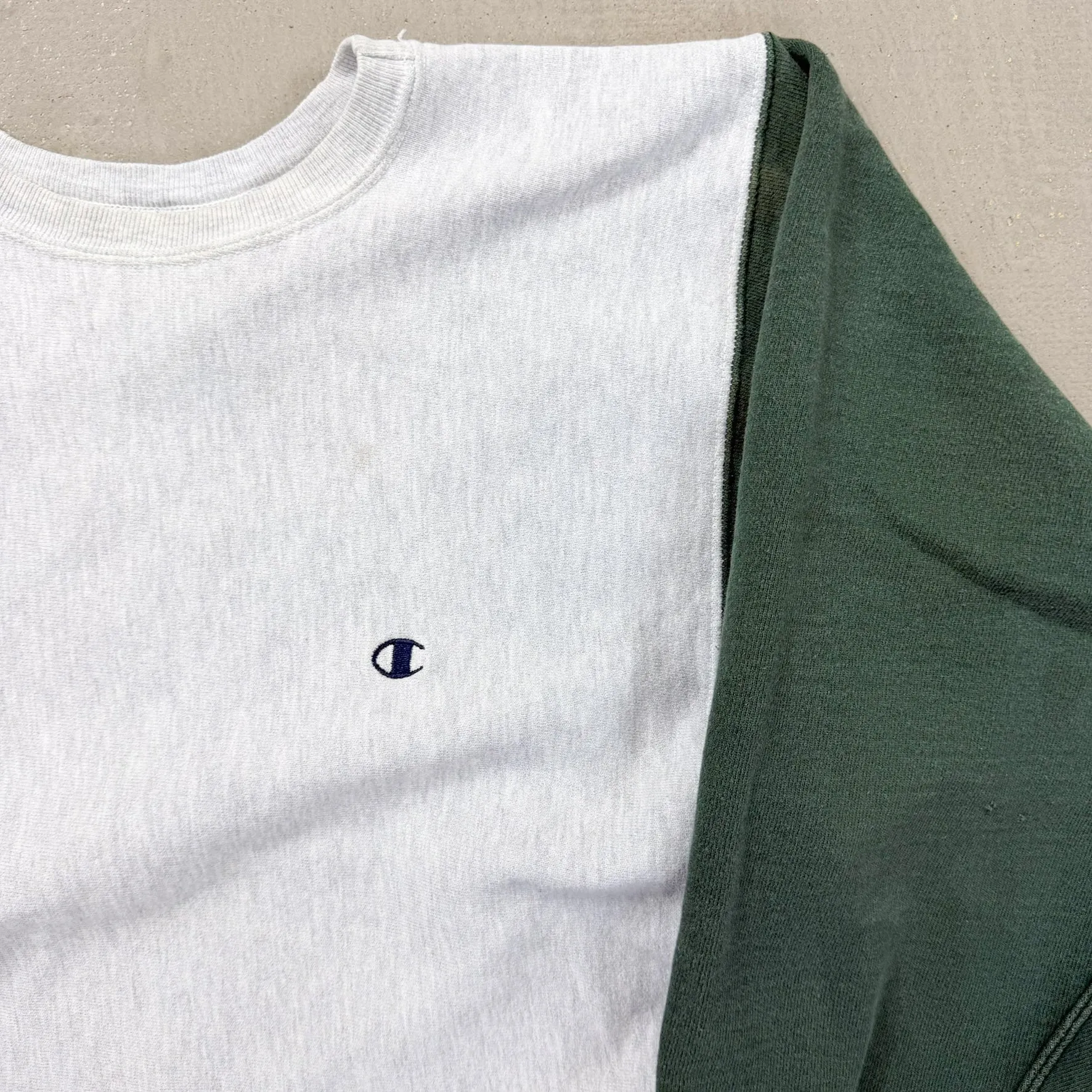 F- Vintage 90s Champion Reverse Weave Color Block Made In USA Crewneck sold by HG Vintage product image thumbnail 2