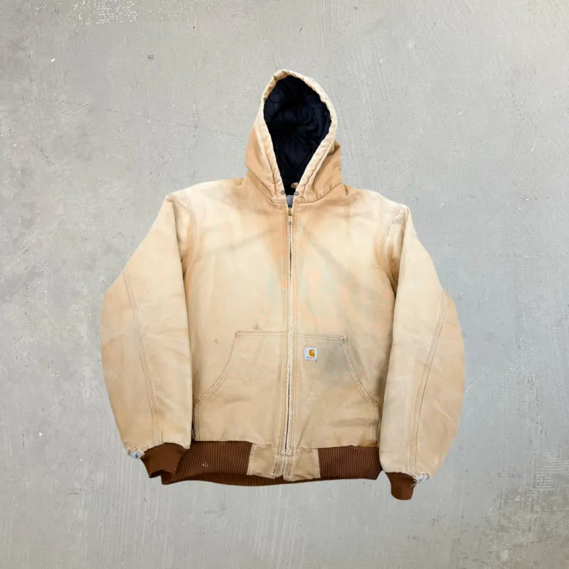 F- Vintage Carhartt Made In USA Active Quilt Lined Hooded Work Jacket sold by HG Vintage