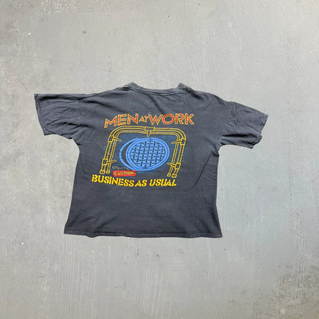 F- Vintage Men At Work Business As Usual Graphic Single Stitch Tee sold by HG Vintage product image thumbnail 3