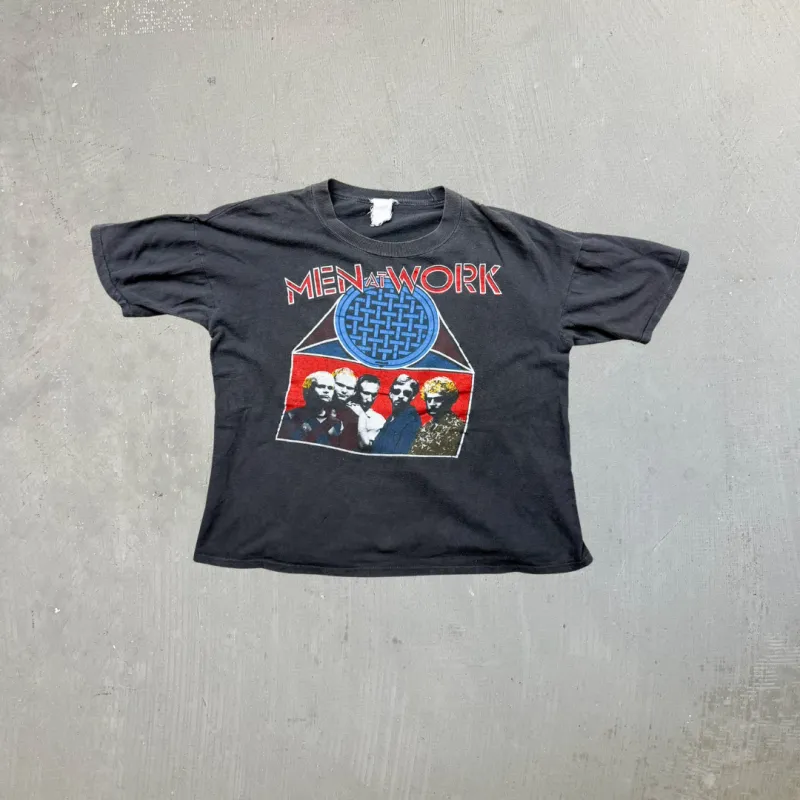 F- Vintage Men At Work Business As Usual Graphic Single Stitch Tee sold by HG Vintage