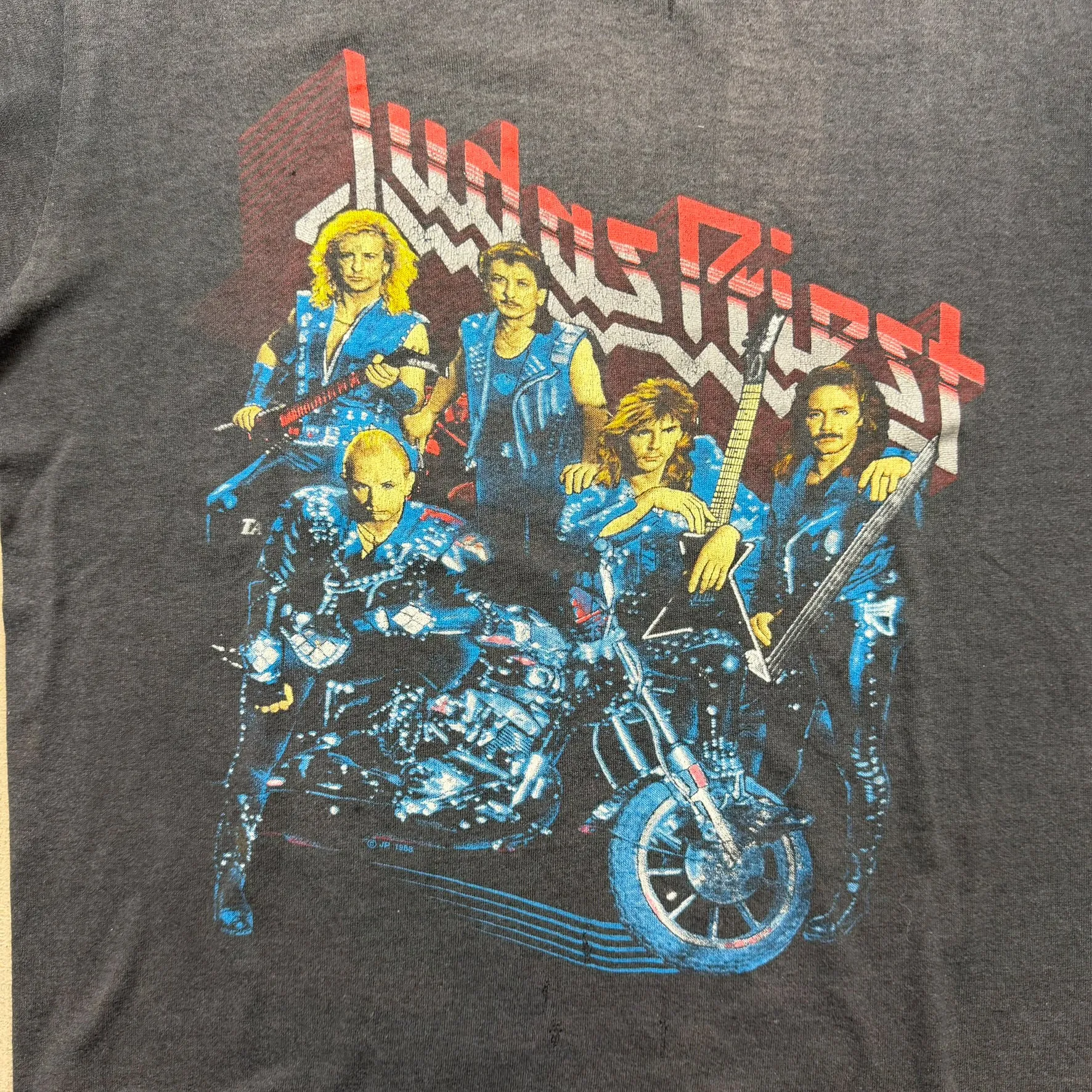 F- Vintage '88 Judas Priest Ram It Down Tour Picture Made In USA Single Stitch Tee sold by HG Vintage product image thumbnail 2