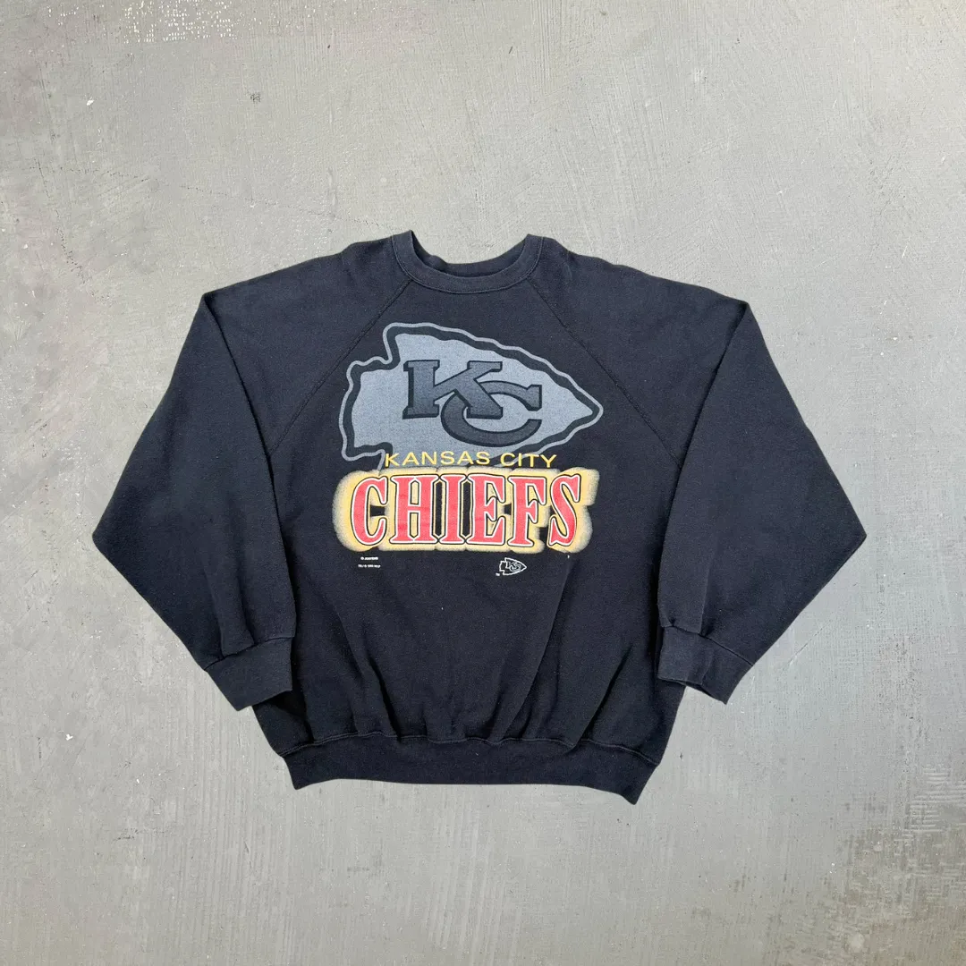 F- Vintage '92 Kansas City Chiefs NFL Logo Made In USA Crewneck sold by HG Vintage