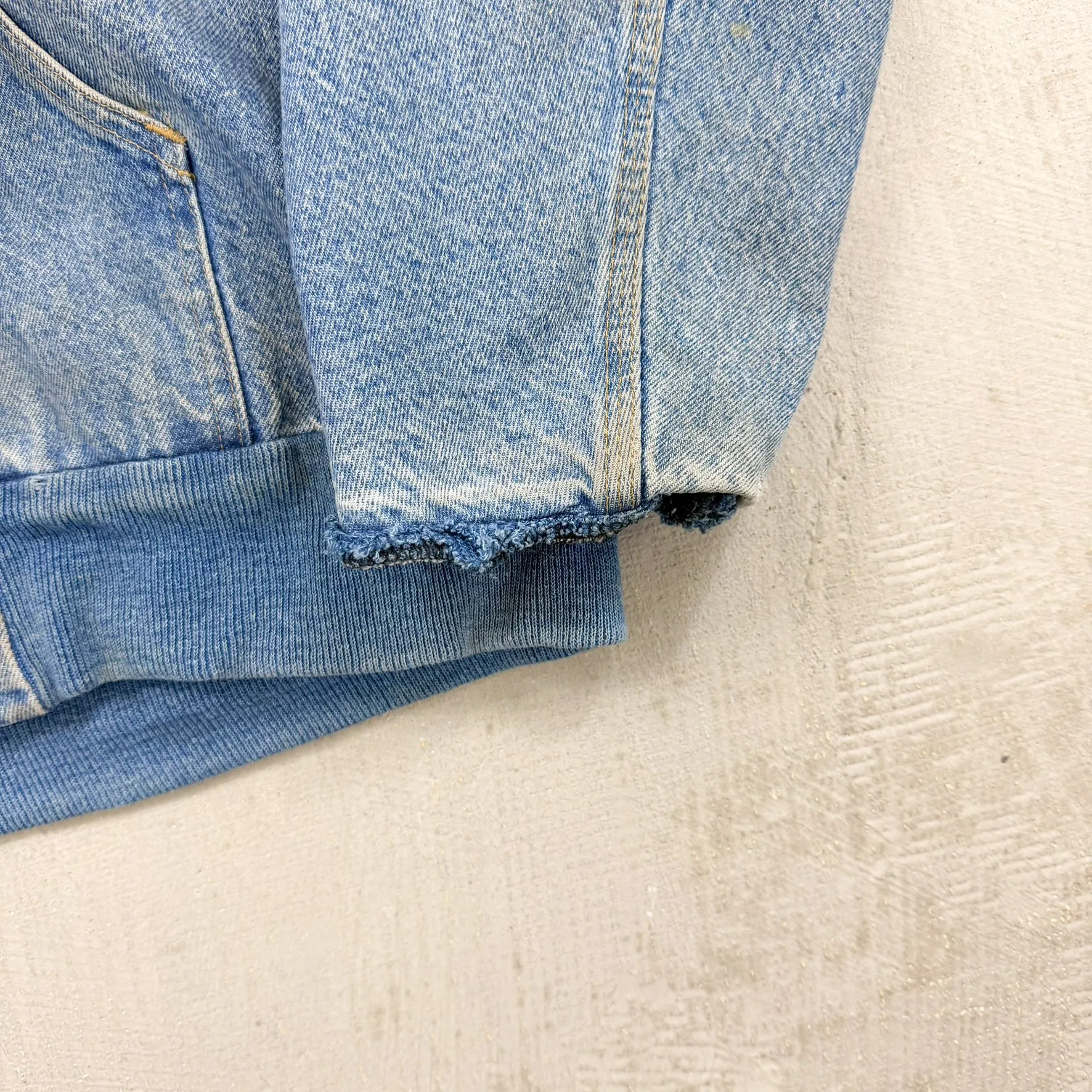 F- Vintage Carhartt Active Denim Blanket Lined Hooded Work Jacket sold by HG Vintage product image thumbnail 3