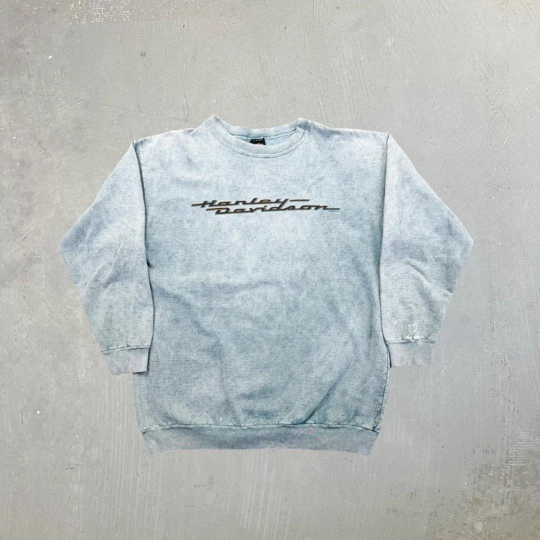 F- Vintage '99 Harley Davidson Meredith NH, Made In USA Crewneck sold by HG Vintage