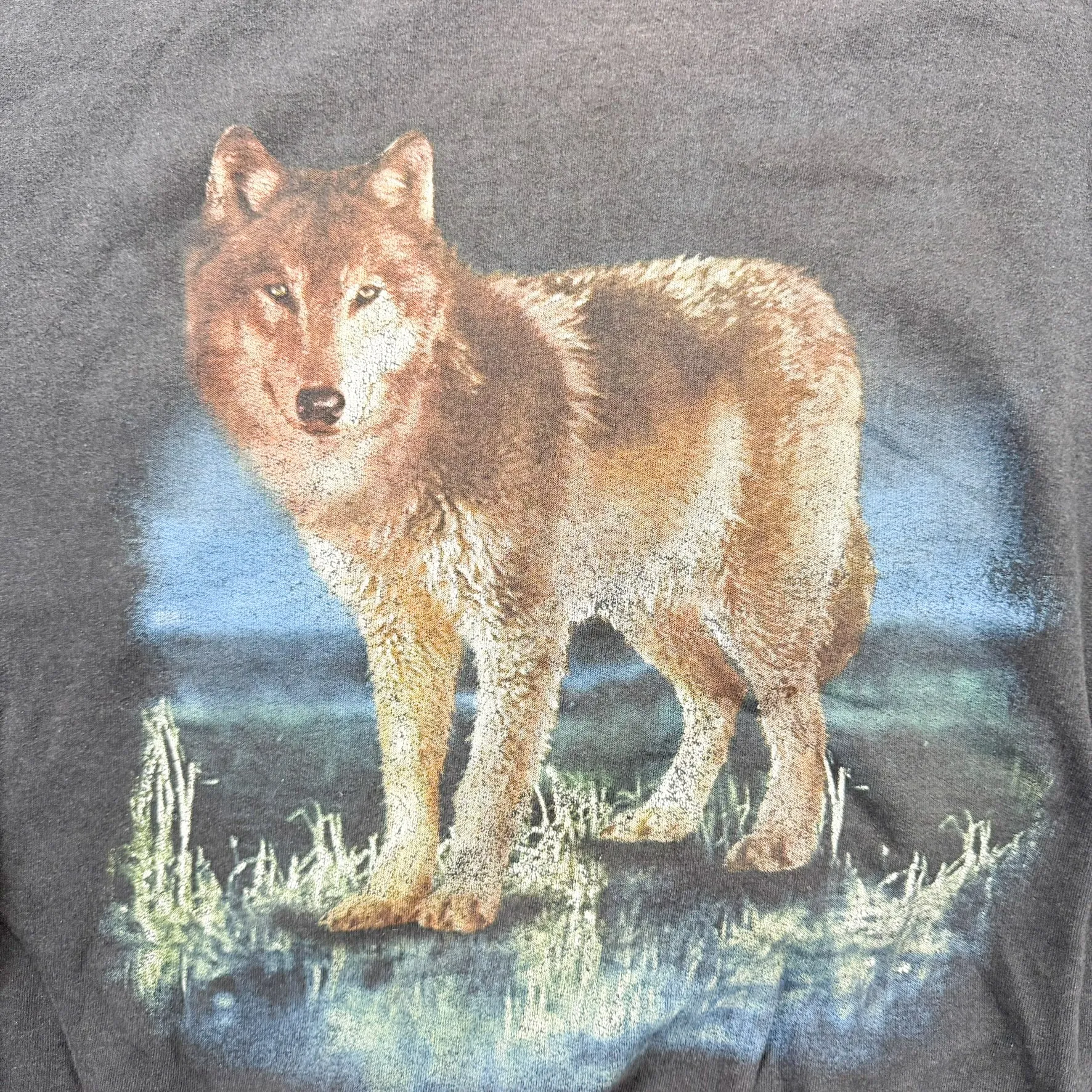 F- Vintage Wolf On Grass Animal Print Crewneck sold by HG Vintage product image thumbnail 2