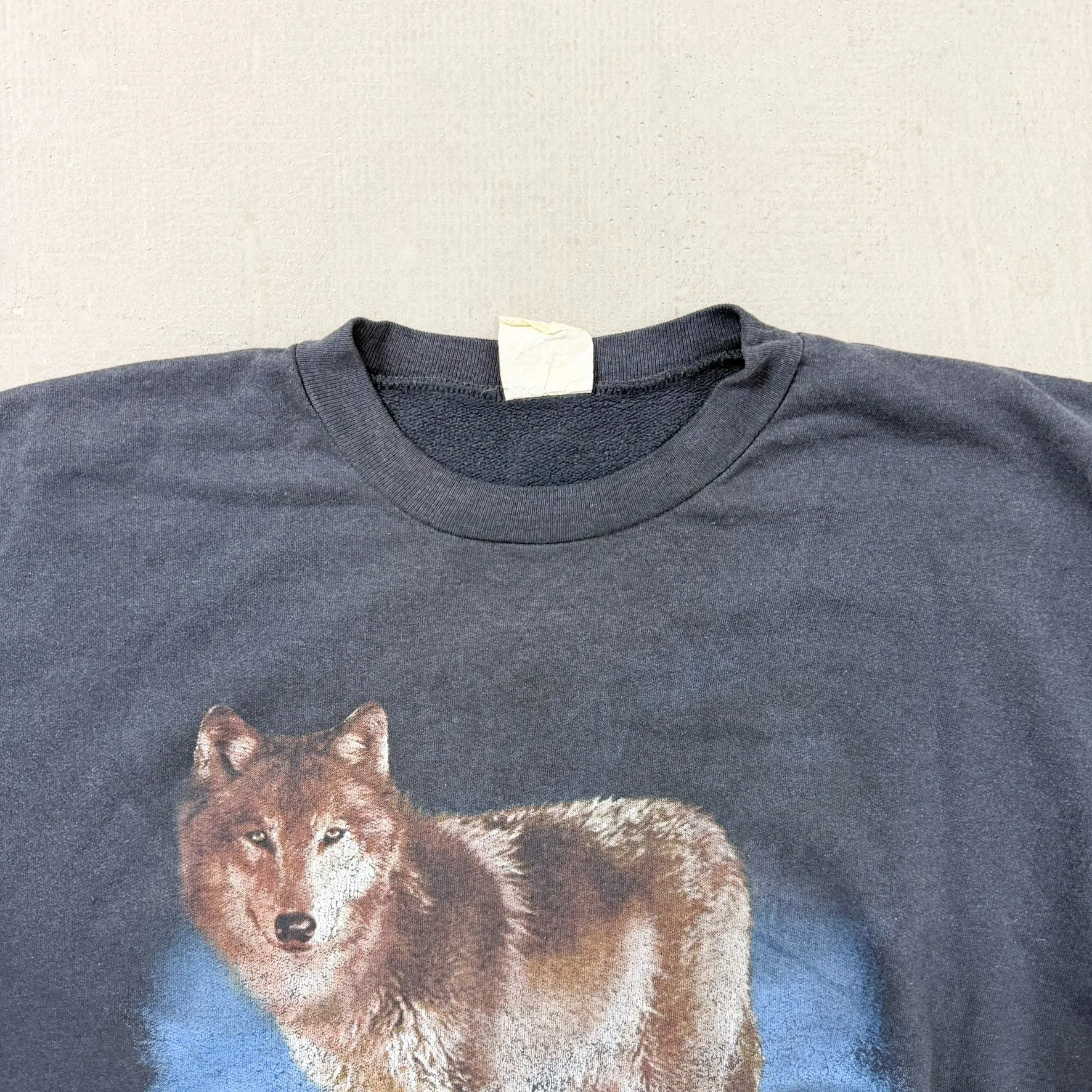 F- Vintage Wolf On Grass Animal Print Crewneck sold by HG Vintage product image thumbnail 3