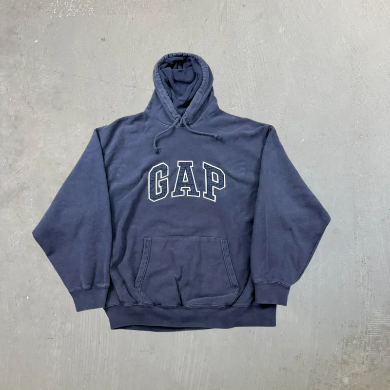 F- Vintage 90s Gap Embroidered Text Hoodie sold by HG Vintage