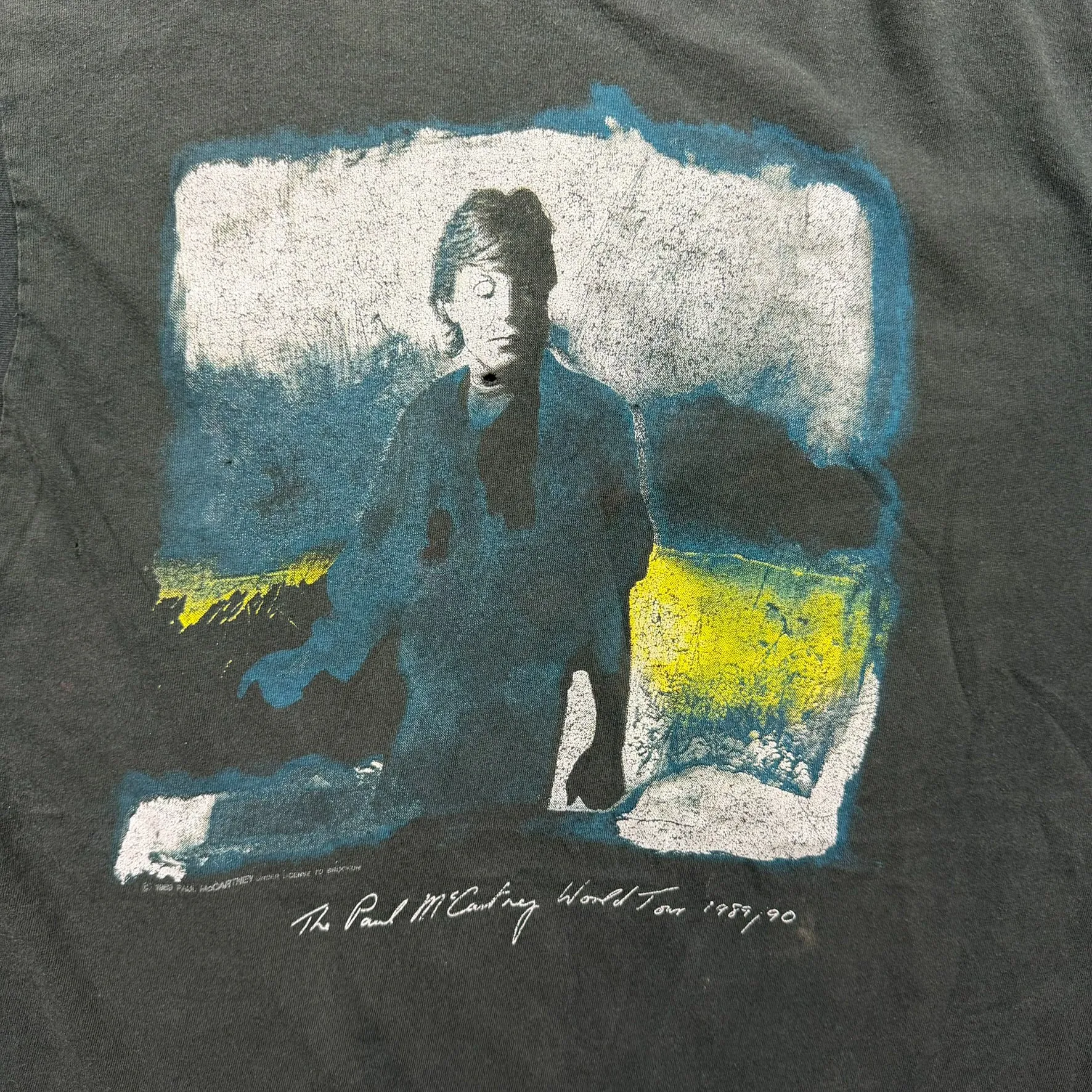 F- Vintage '89 Paul McCartney Tour Picture Made In USA Single Stitch Tee sold by HG Vintage product image thumbnail 2
