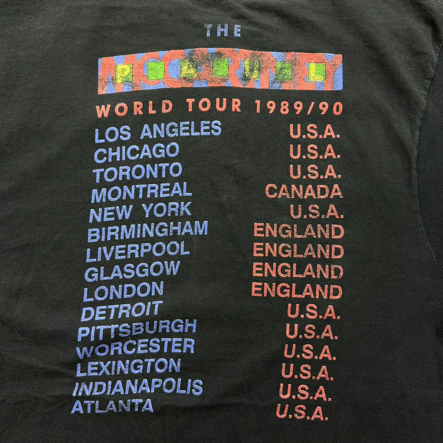 F- Vintage '89 Paul McCartney Tour Picture Made In USA Single Stitch Tee sold by HG Vintage product image thumbnail 4