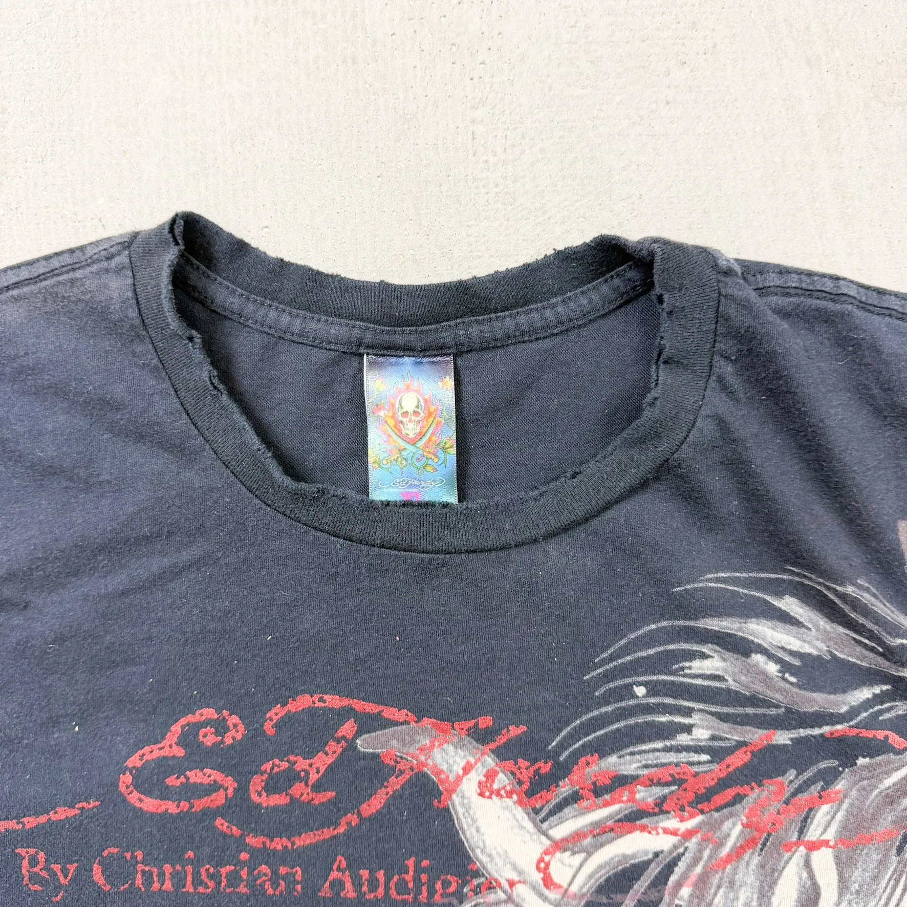 F- Vintage Ed Hardy Oni Mask & Snake Graphic Made In USA Tee sold by HG Vintage product image thumbnail 4