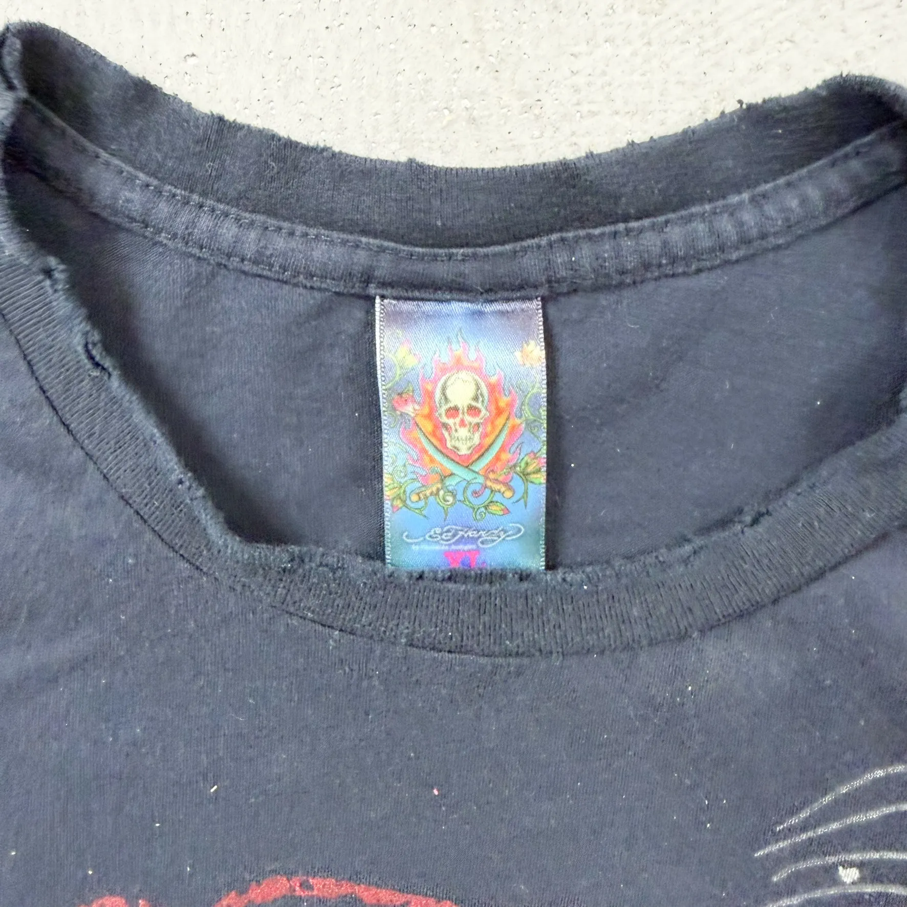 F- Vintage Ed Hardy Oni Mask & Snake Graphic Made In USA Tee sold by HG Vintage product image thumbnail 5