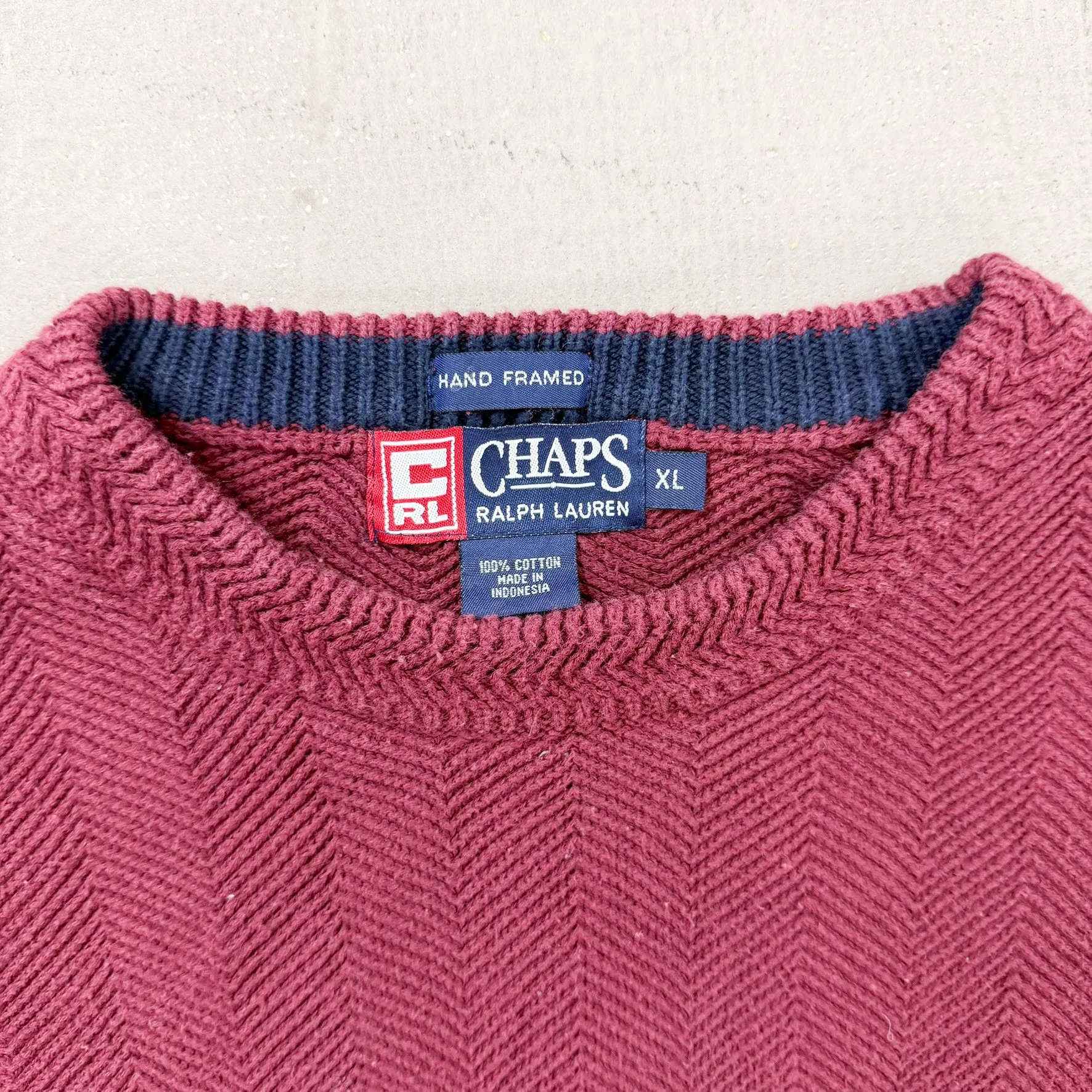 F- Vintage Chaps Ralph Lauren Solid Color & Crest Knit Sweater sold by HG Vintage product image thumbnail 3