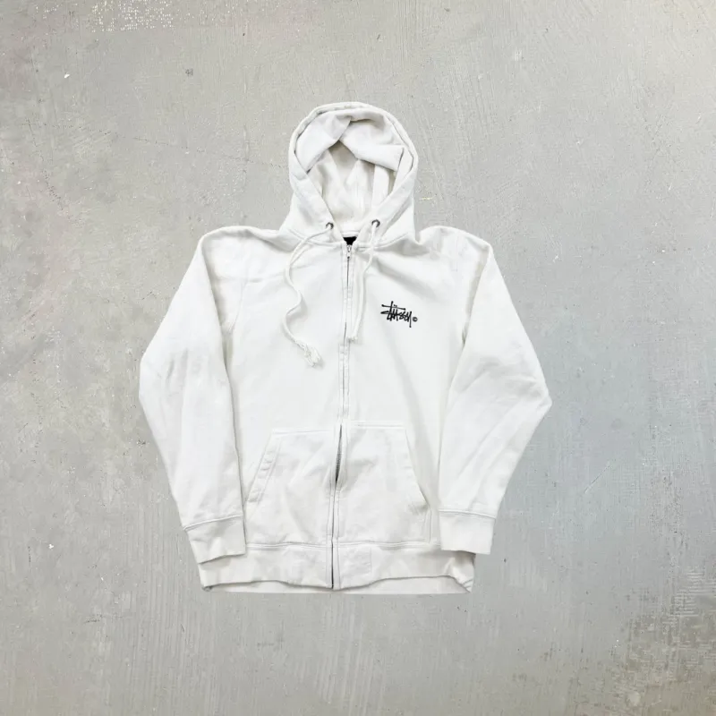 F- Vintage Stussy Text Made In USA Zip Up Hoodie sold by HG Vintage