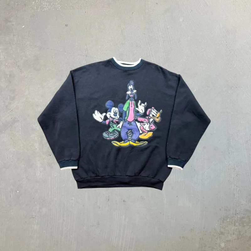 F- Vintage Disney Jerry Leigh Mickie Daffy & Goofy Graphic Made In USA Crewneck sold by HG Vintage