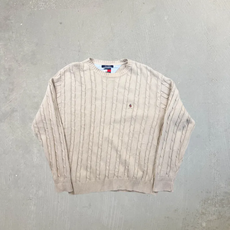 F- Vintage Tommy Hilfiger Embroidered Crest Knit Sweater sold by HG Vintage
