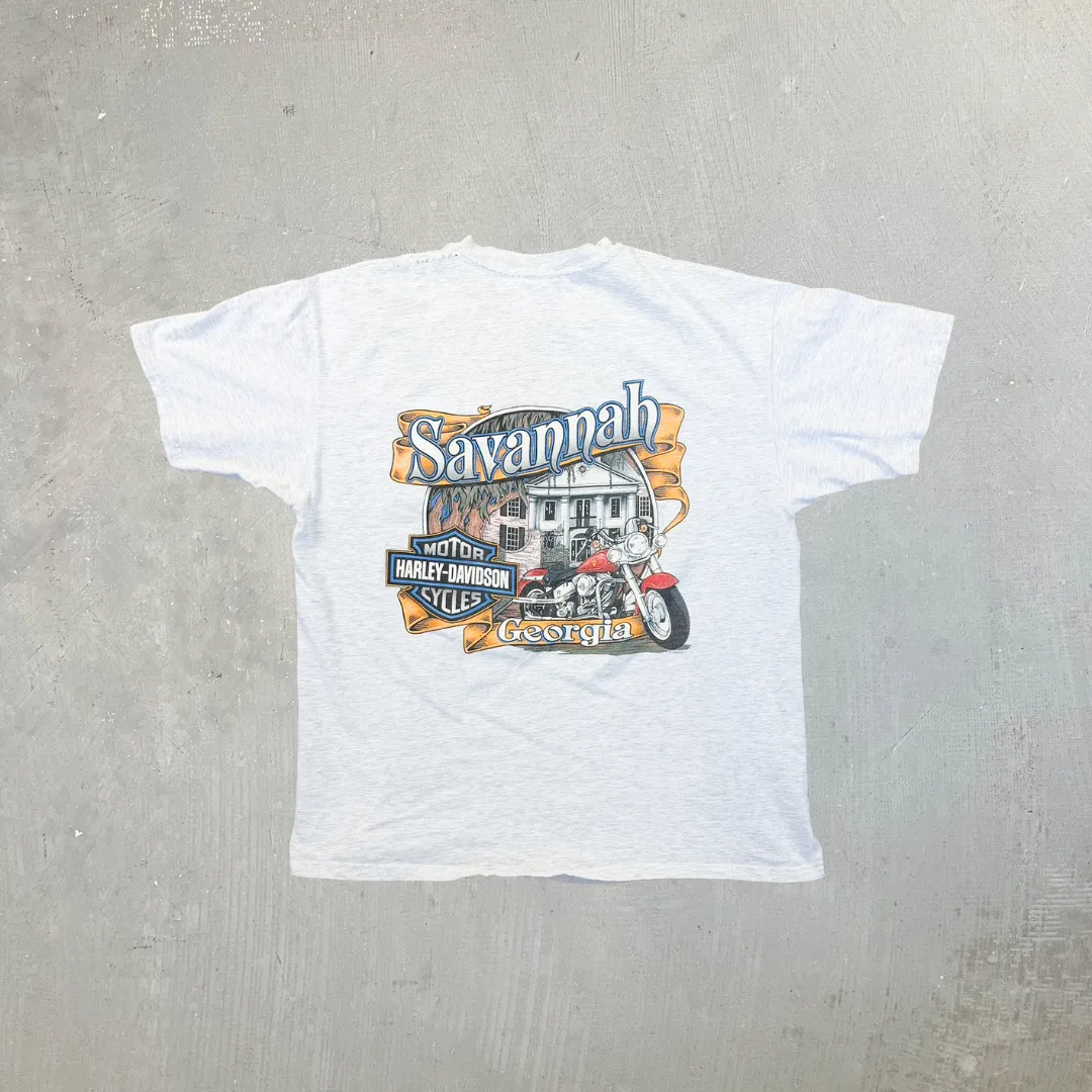 F- Vintage '97 Harley Davidson Savannah Single Stitch Pocket Tee - XL sold by HG Vintage product image thumbnail 3