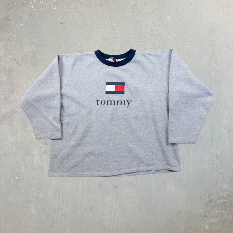 F- Vintage Tommy Hilfiger Text & Logo Made In USA Crewneck sold by HG Vintage