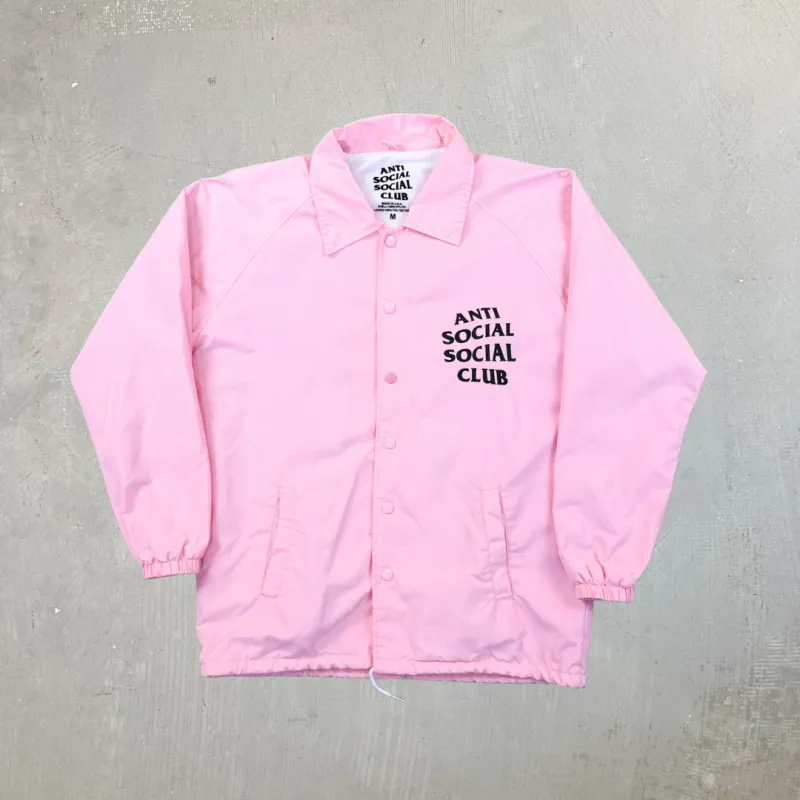 F- Anti Social Social Club Pink Made In USA Windbreaker Coach Jacket sold by HG Vintage