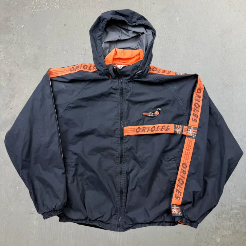 F- Vintage Baltimore Orioles MLB Pro Player Light Windbreaker Jacket - XL sold by HG Vintage