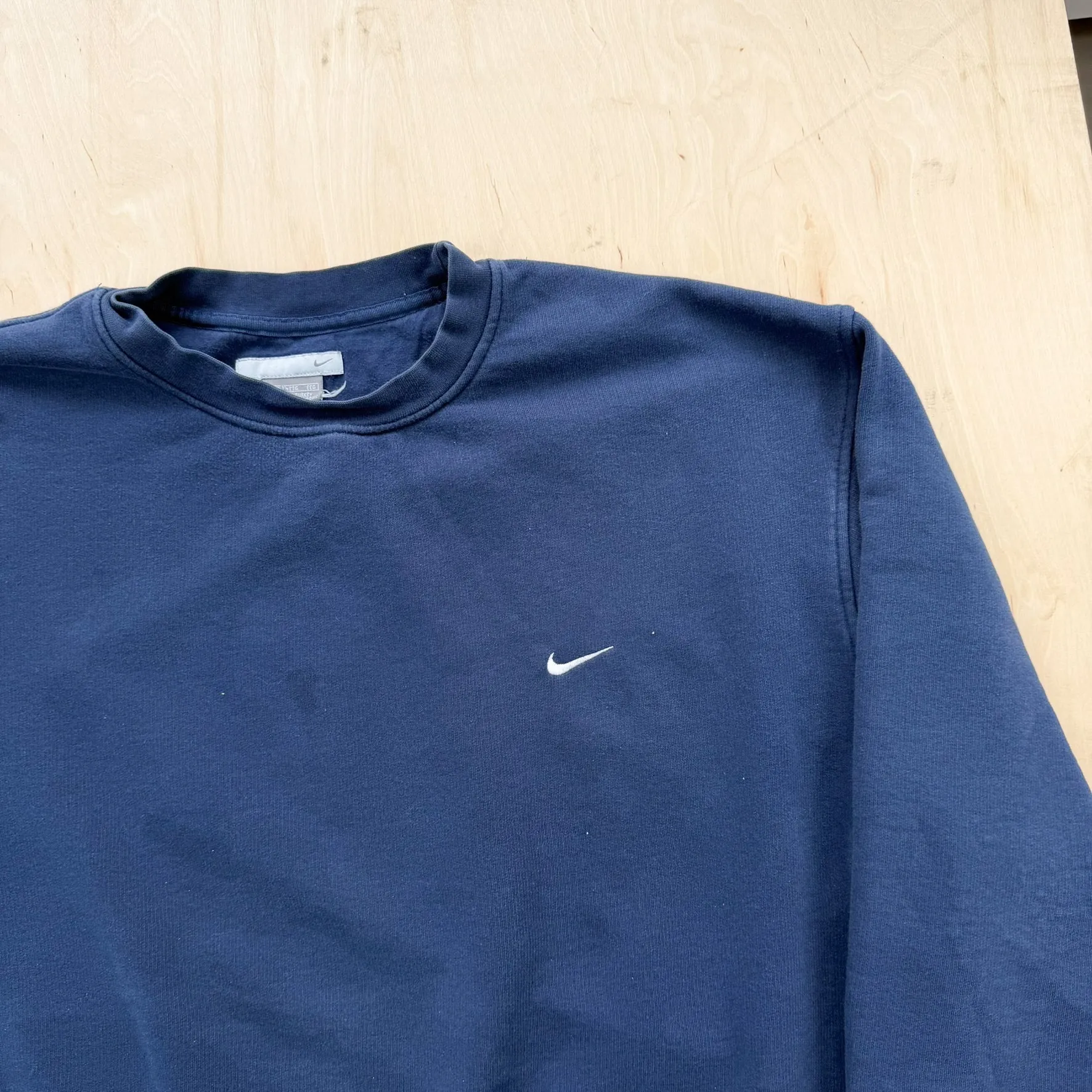 F- Vintage Nike Embroidered Swoosh Chest Navy Crewneck - 2XL sold by HG Vintage product image thumbnail 2
