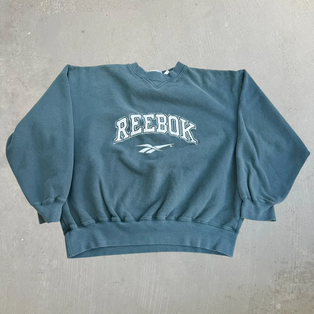 F- Vintage Reebok Embroidered Logo & Text Crewneck - L sold by HG Vintage