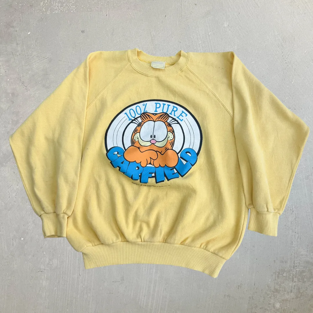 F- Vintage '78 Garfield 100% Pure Graphic Crewneck - M sold by HG Vintage