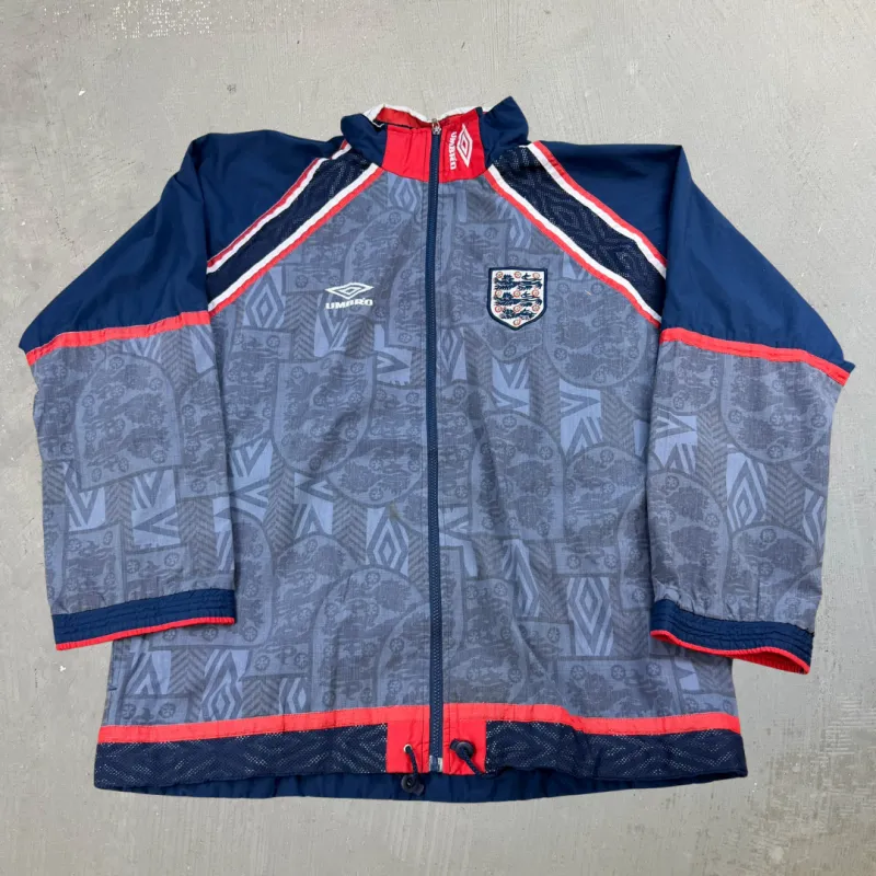 F- Vintage Umbro England Football Team Lightweight Jacket - XL made by HG Vintage