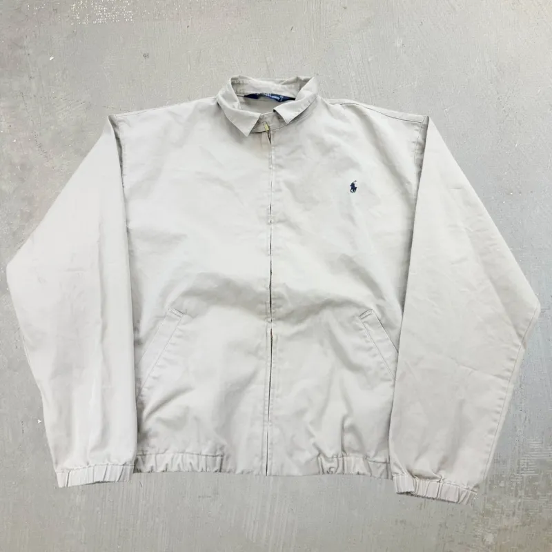 F- Vintage 90s Polo Ralph Lauren Zip Up Bomber Style Jacket - M sold by HG Vintage