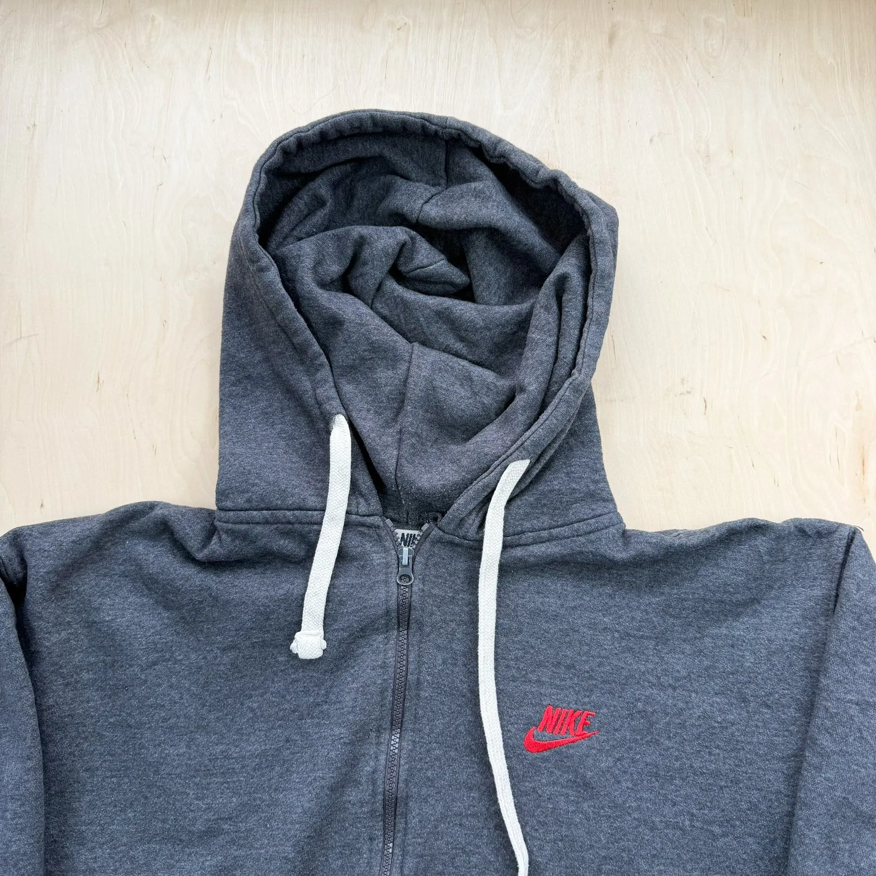 F- Vintage 90s Nike Text & Swoosh Zip Up Hoodie - XL sold by HG Vintage product image thumbnail 2