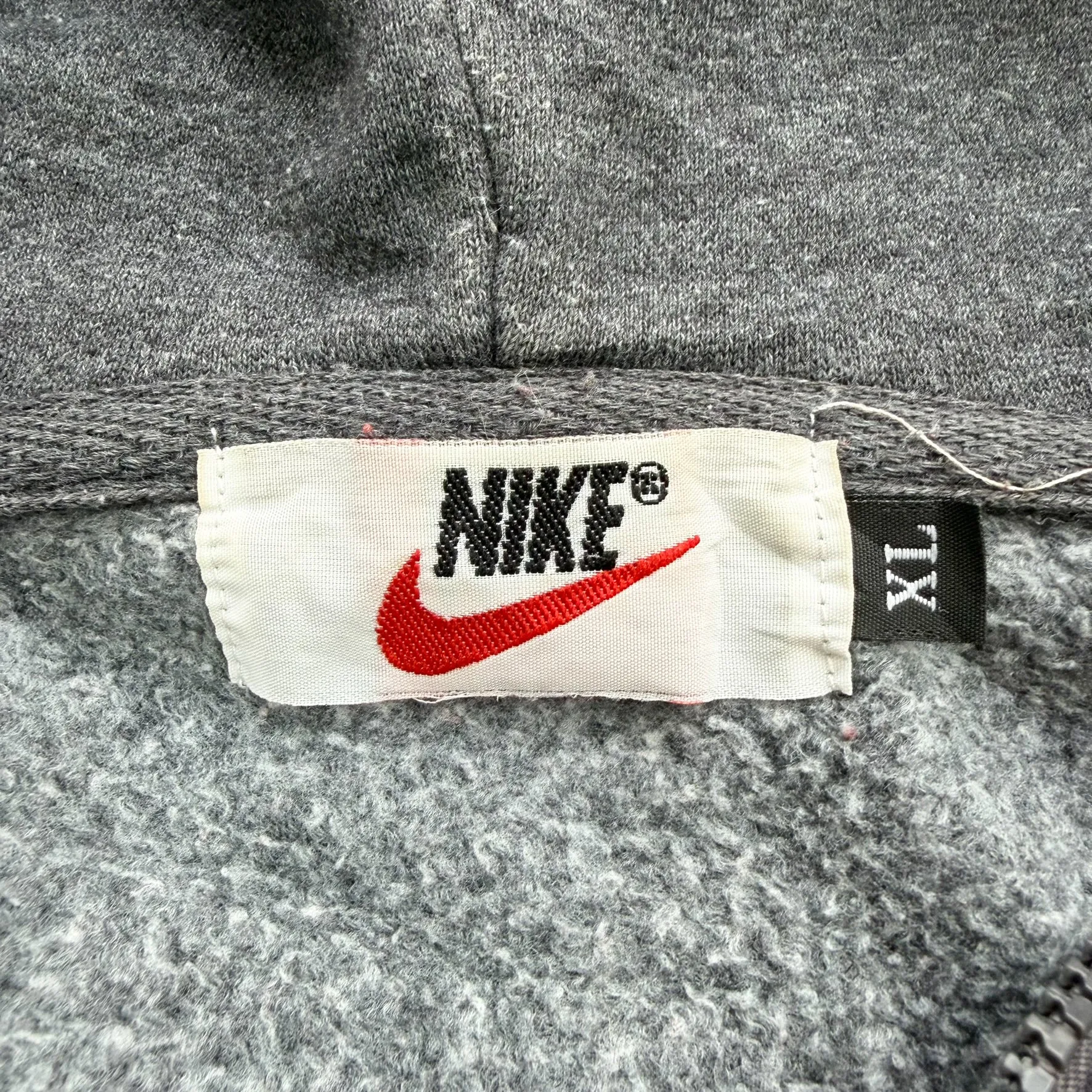F- Vintage 90s Nike Text & Swoosh Zip Up Hoodie - XL sold by HG Vintage product image thumbnail 4