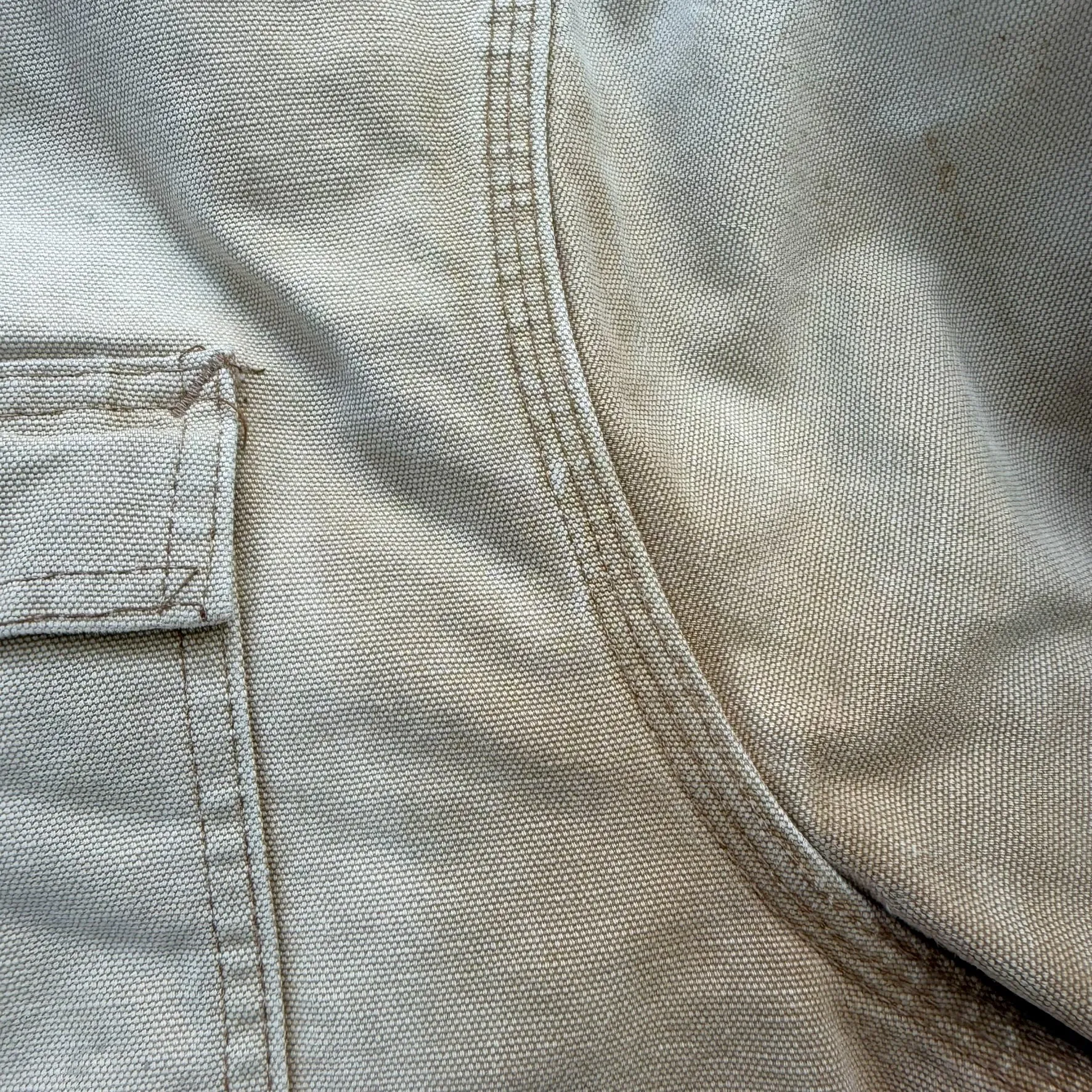 F- Vintage Carhartt Light Tan Zip Up Chore Work Jacket - 2XL sold by HG Vintage product image thumbnail 4