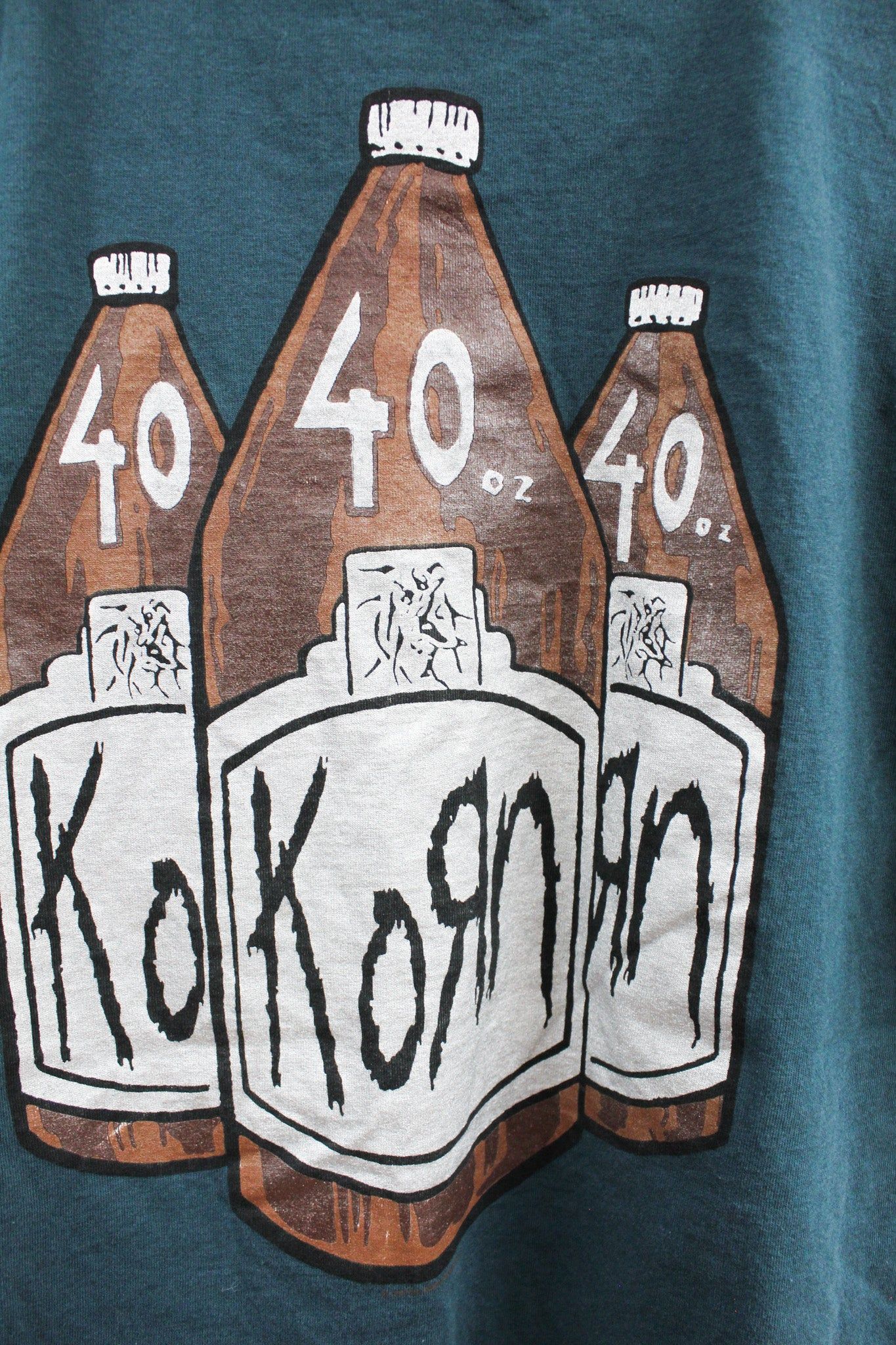 Vintage 90s KoRn 40oz Beer Single Stitch Tee sold by HG Vintage product image thumbnail 4