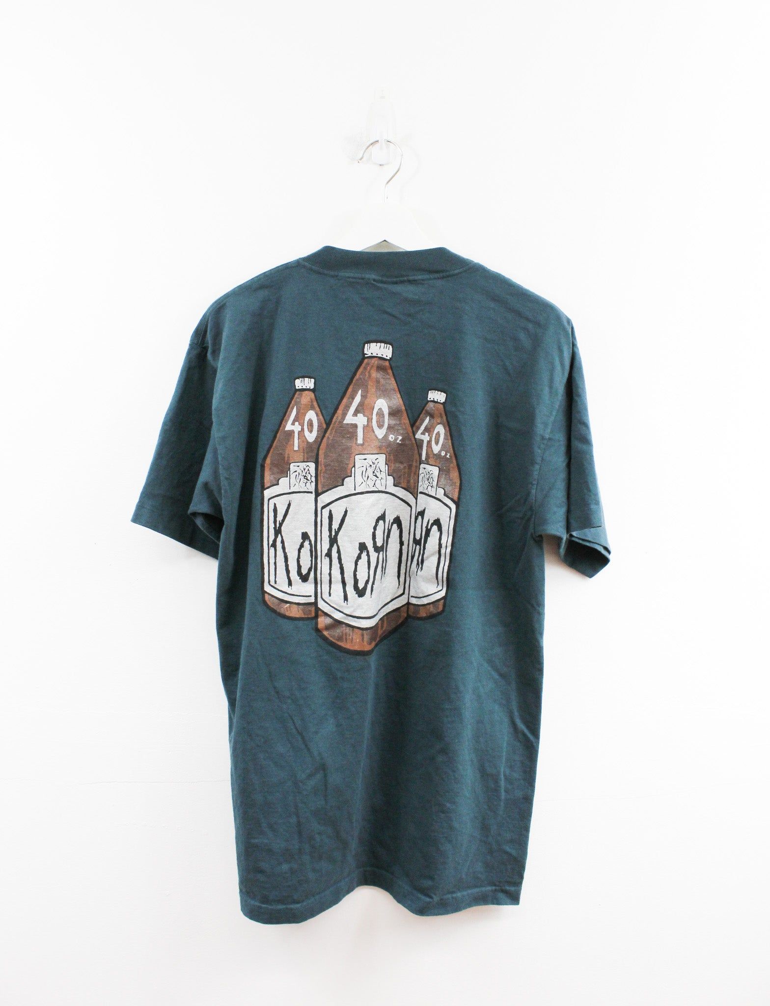 Vintage 90s KoRn 40oz Beer Single Stitch Tee sold by HG Vintage product image thumbnail 3