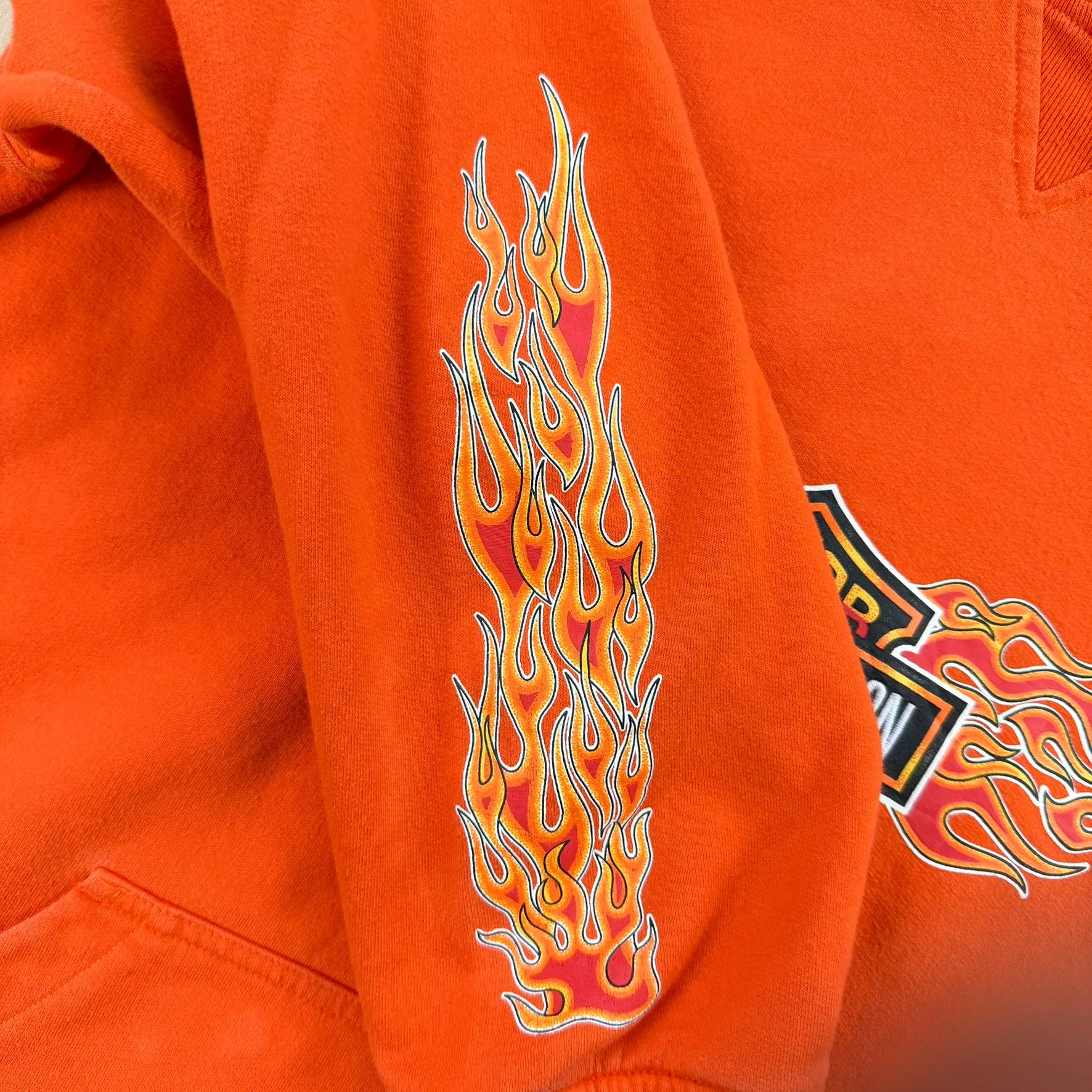 J- Vintage Harley Davidson Flames Logo Hoodie - XL sold by HG Vintage product image thumbnail 3