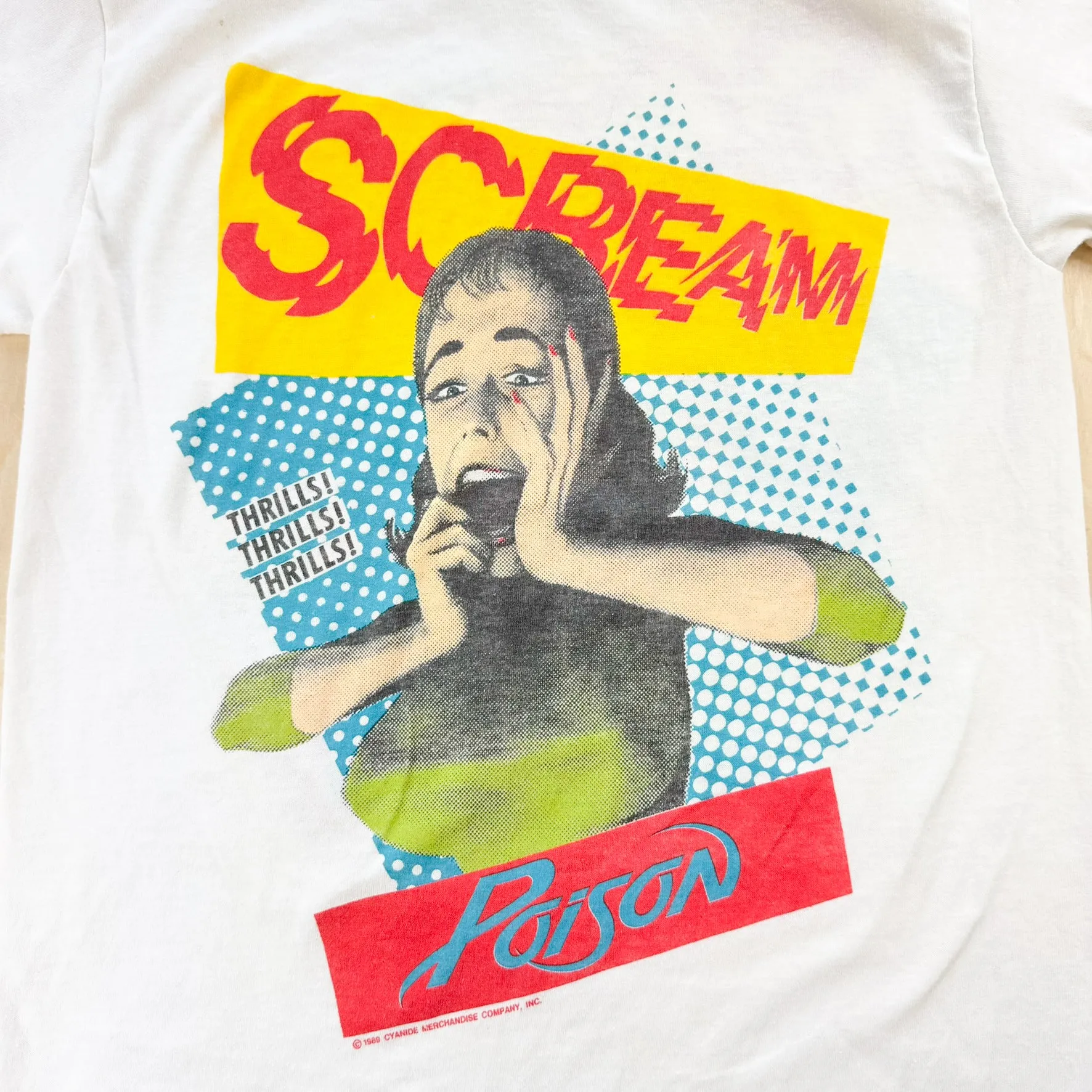 J- Vintage '89 Poison Scream Graphic Single Stitch Made In USA Tee - M sold by HG Vintage product image thumbnail 2
