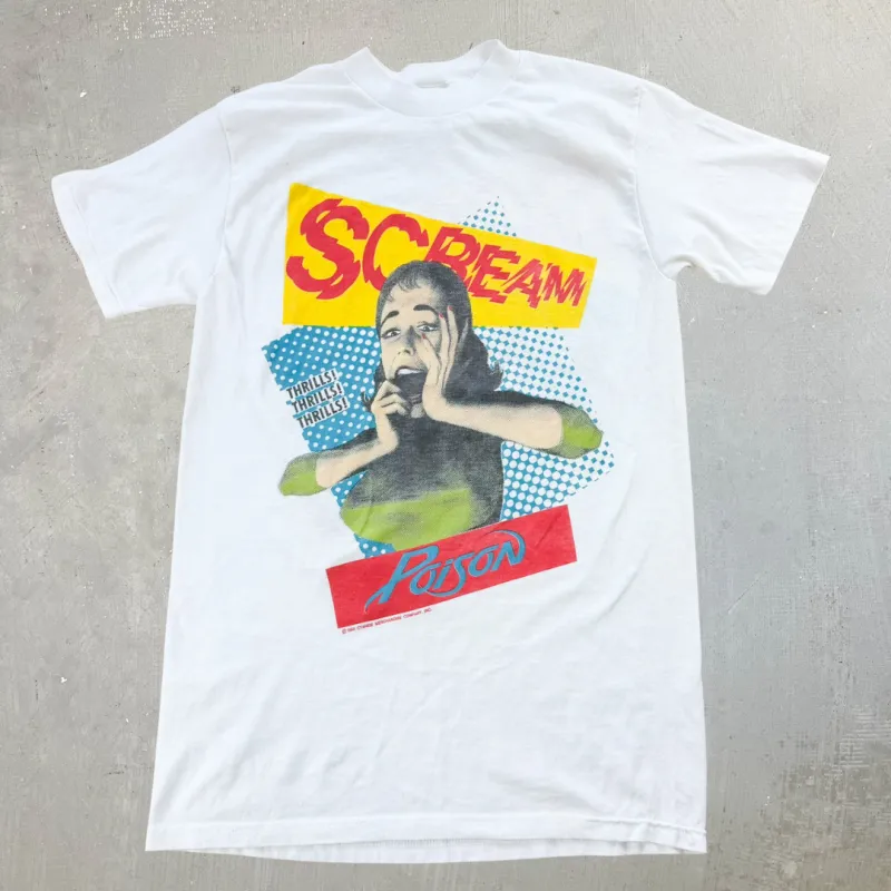 J- Vintage '89 Poison Scream Graphic Single Stitch Made In USA Tee - M made by HG Vintage