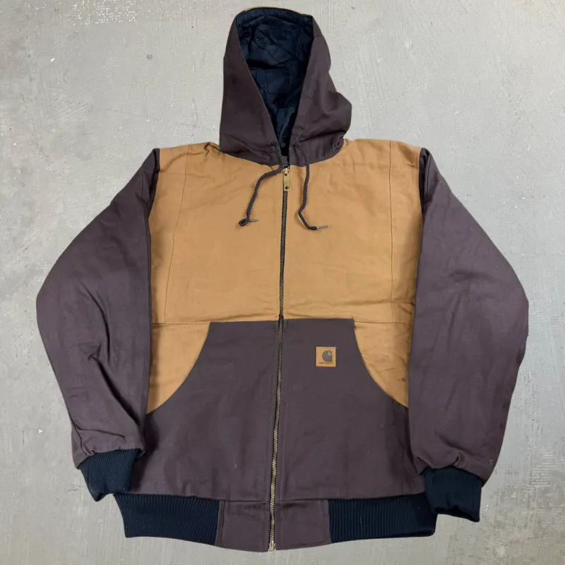 J- NHL Teams Reworked Back Carhartt Hooded Jacket - M made by HG Vintage