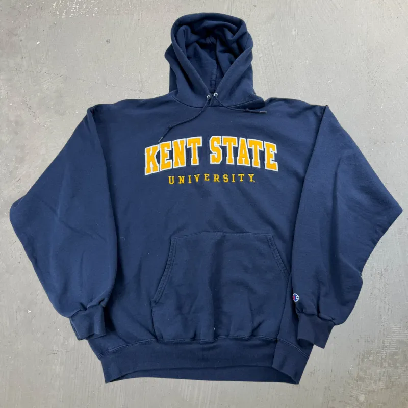J- Kent State University Embroidered Text Champion Hoodie - XL sold by HG Vintage