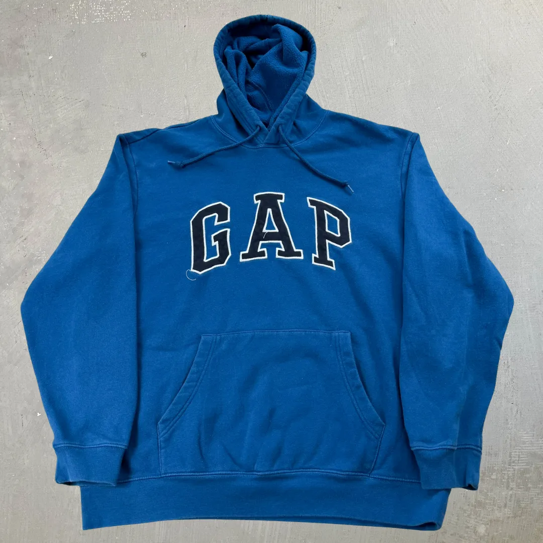 J- Gap Aqua Embroidered Text Hoodie - XL sold by HG Vintage