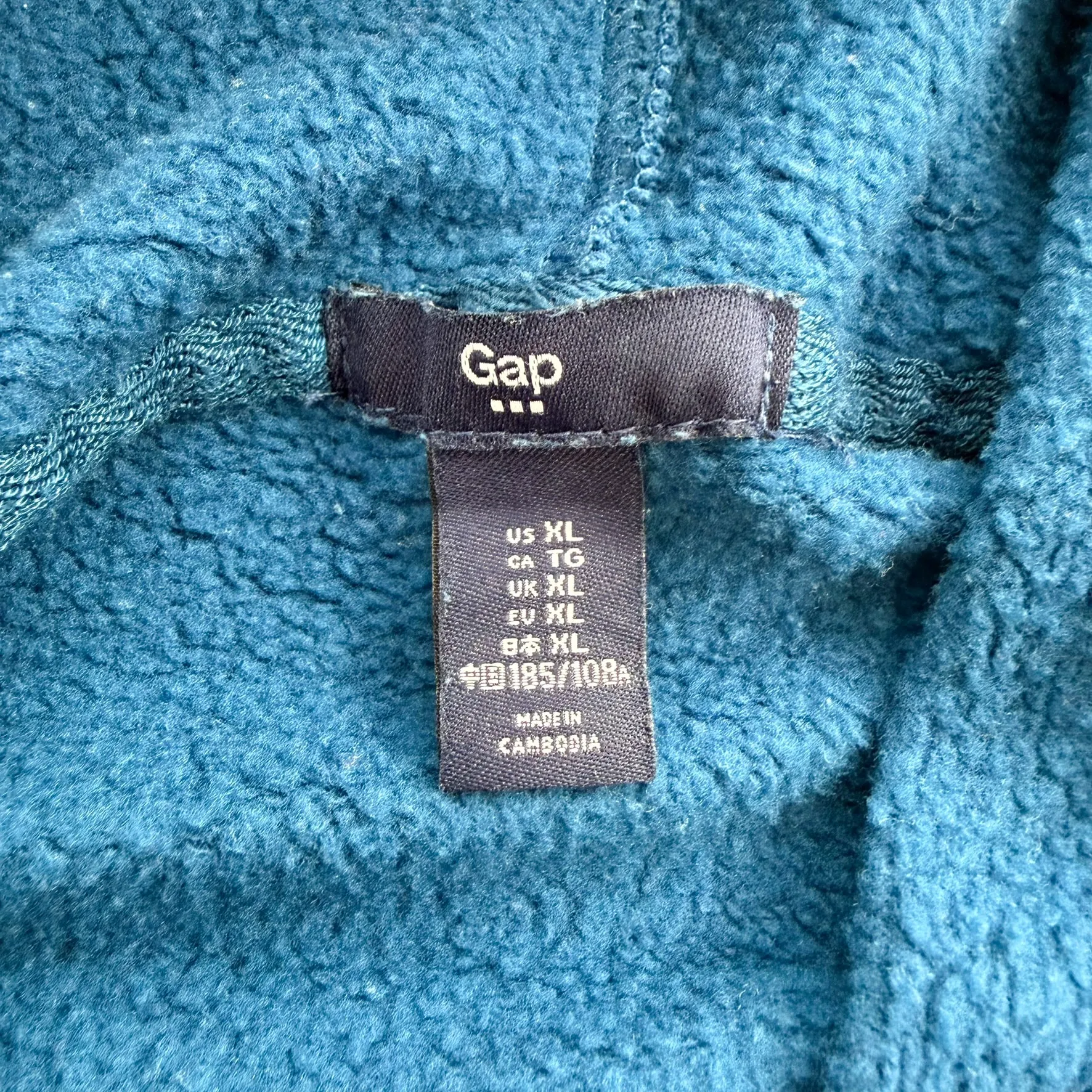 J- Gap Aqua Embroidered Text Hoodie - XL sold by HG Vintage product image thumbnail 3